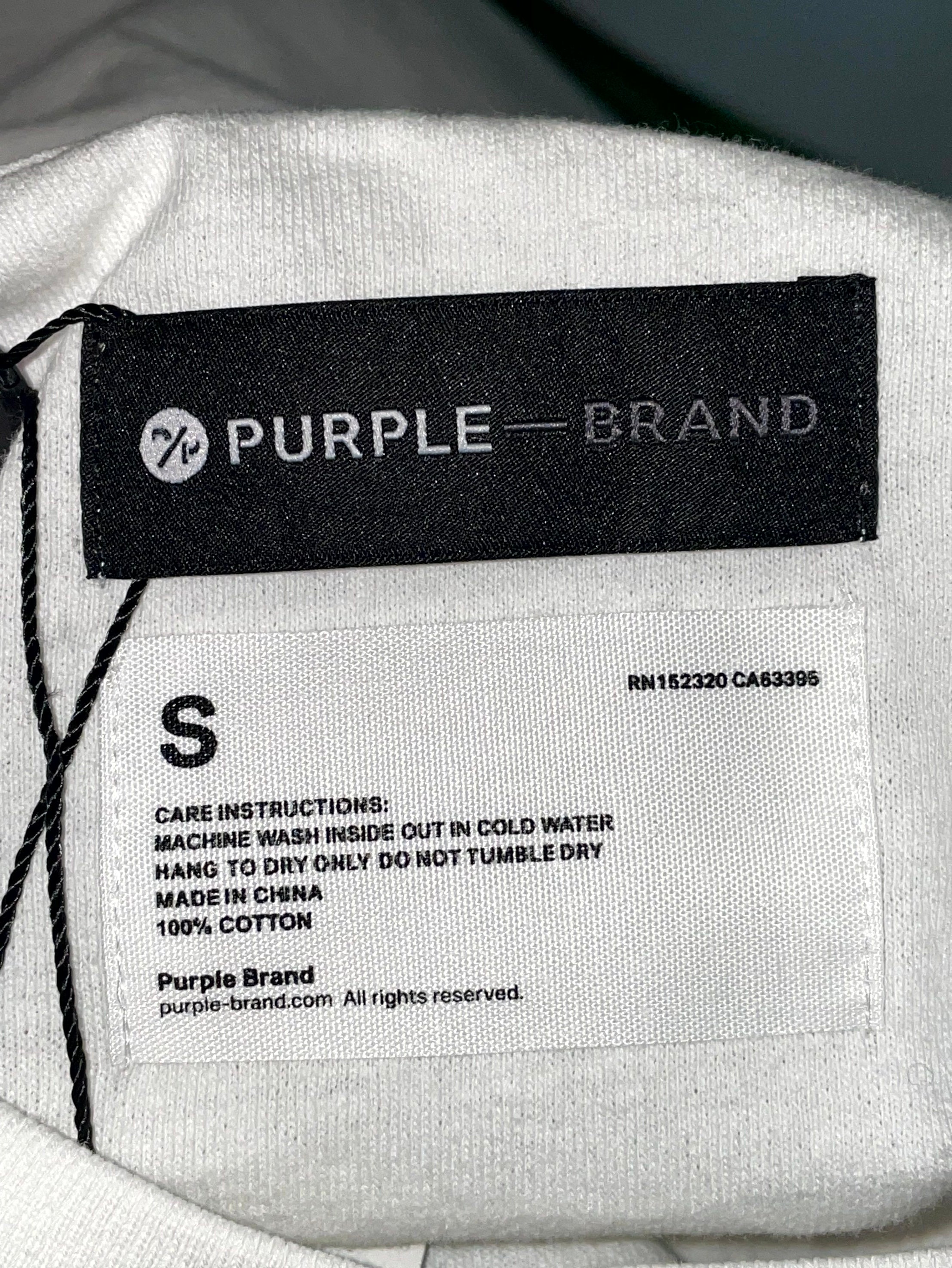 Purple Brand Logo White & Orange Tee