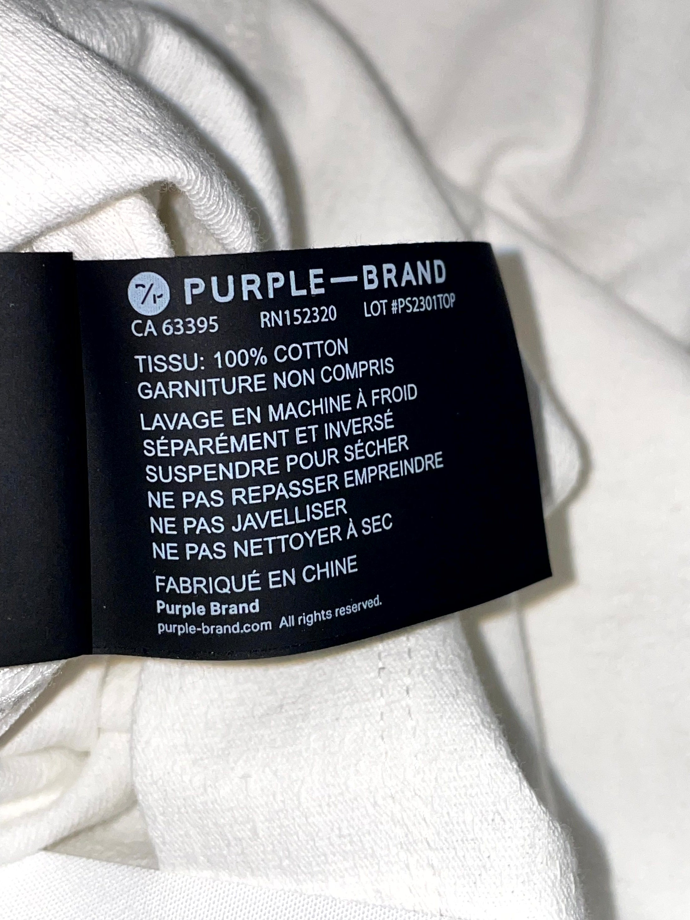 Purple Brand Logo White & Orange Tee