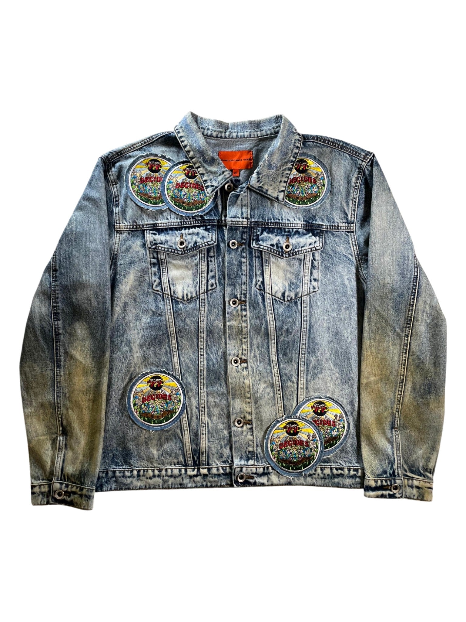 Who Decides War "Sphere" Acid & Multicolor Denim Jacket