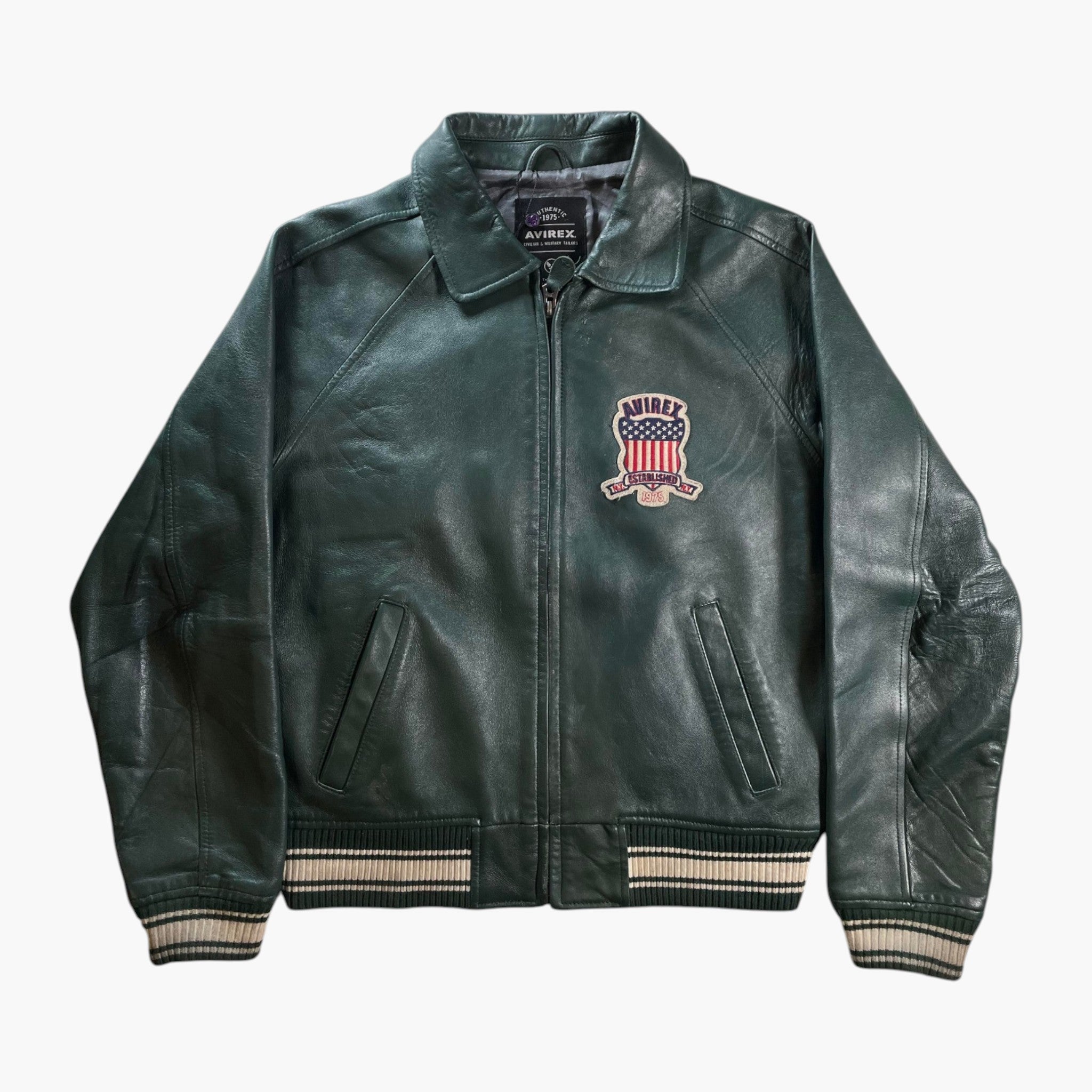 Avirex 1975 Green Varsity Jacket