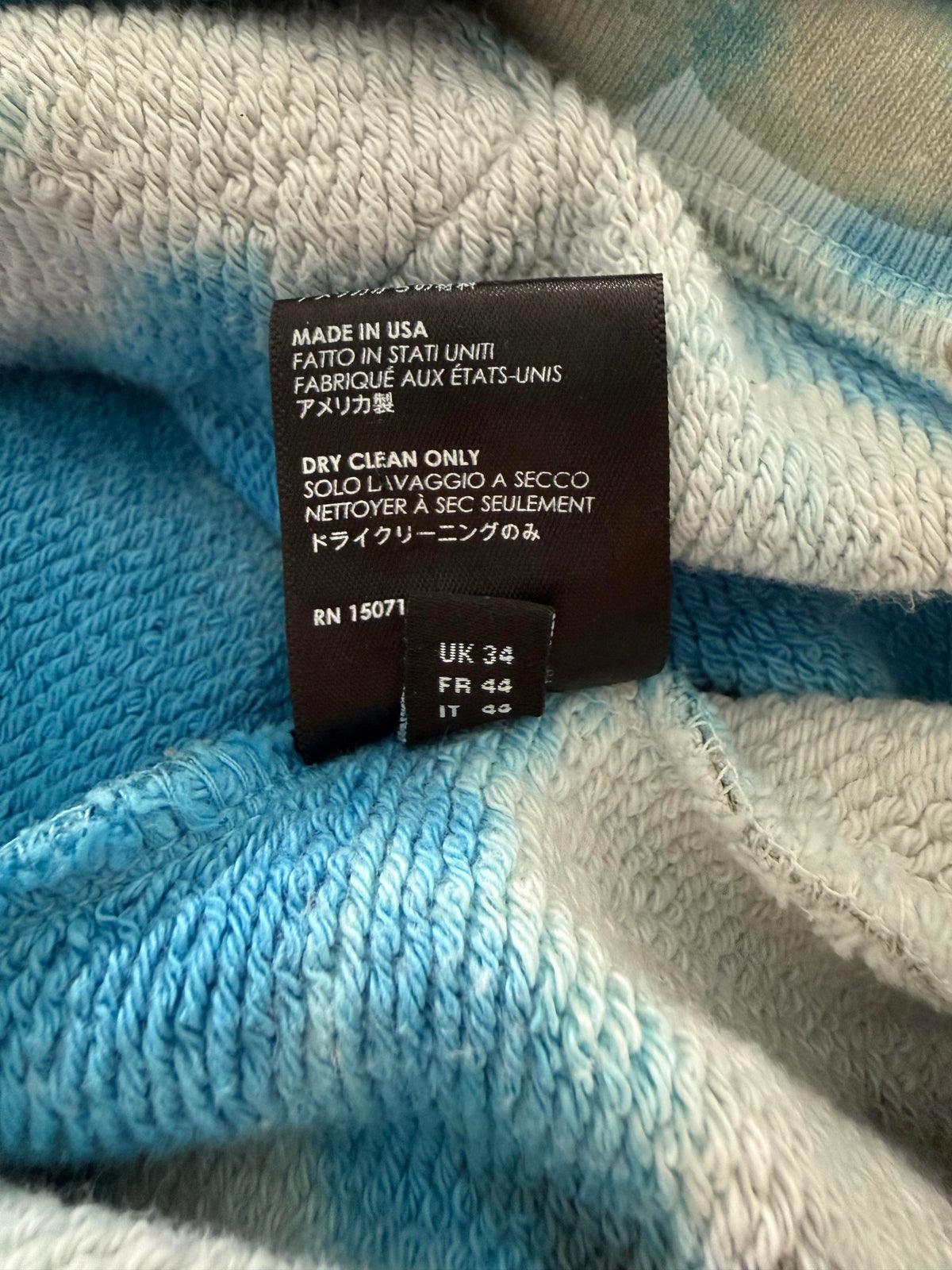 Amiri Tie Dye Core Logo Black & Blue Hoodie
