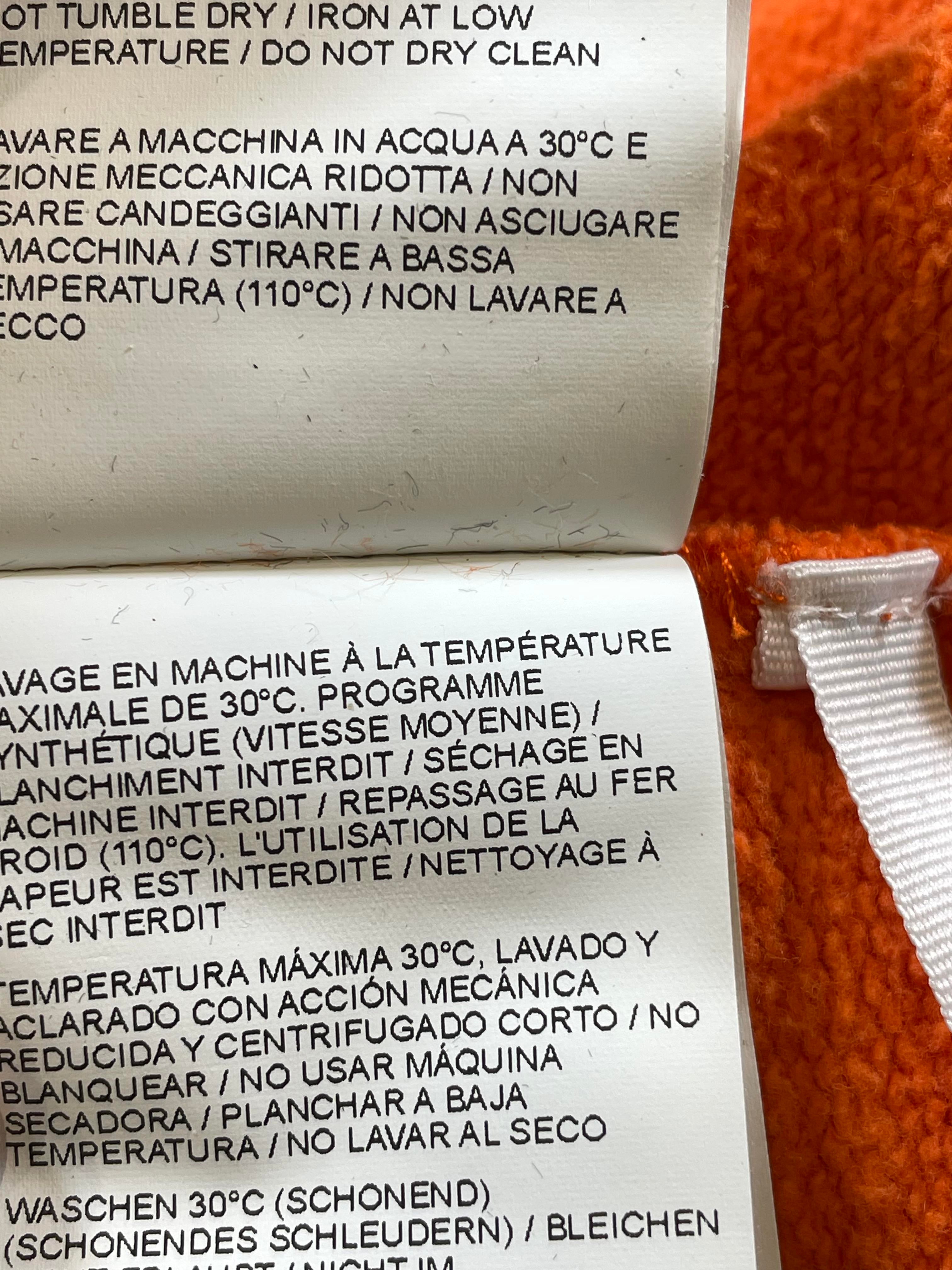 Off White Orange Black Painted Arrow Logo Hoodie