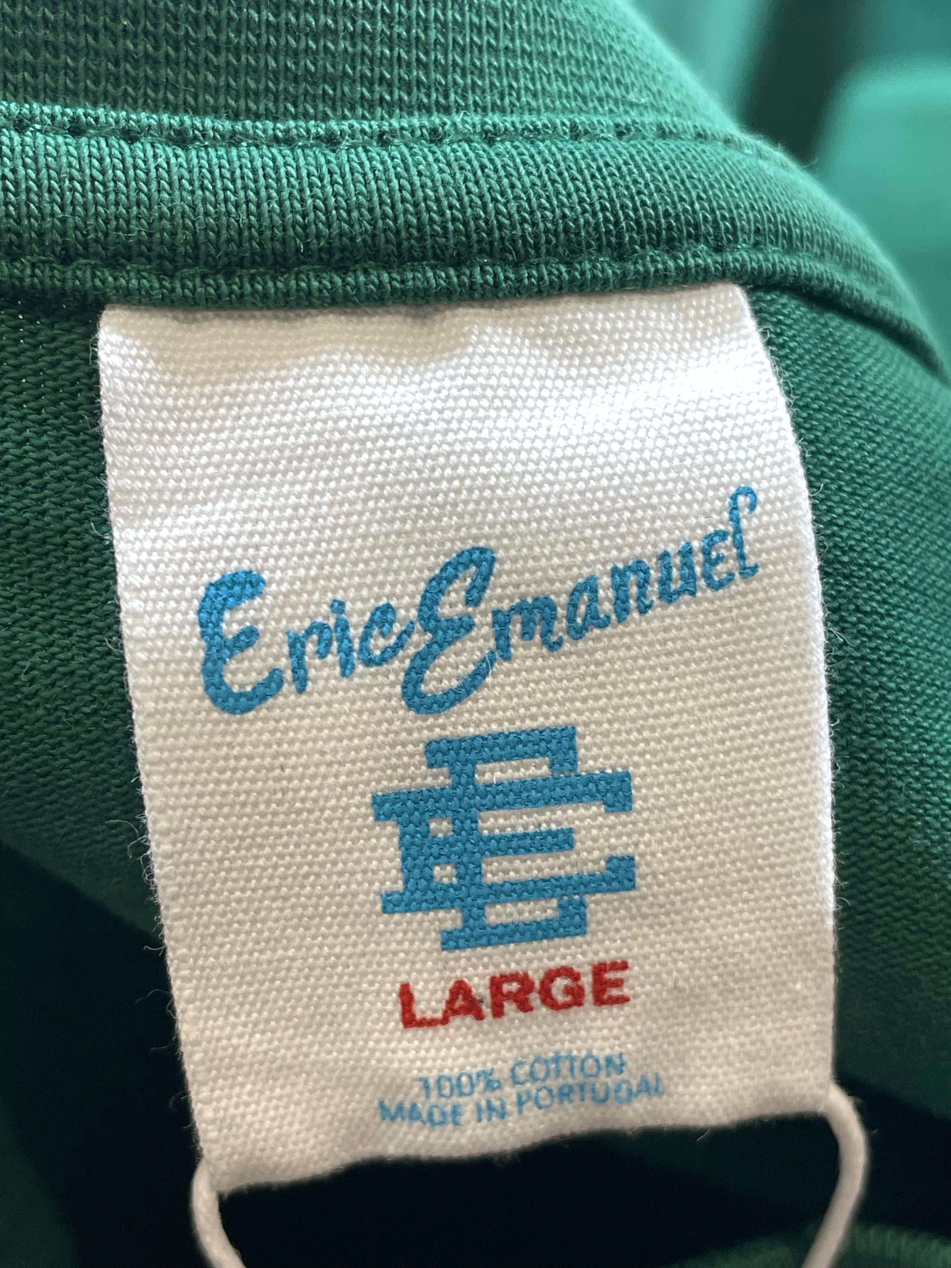 Eric Emanuel Green White Long Sleeve Shirt