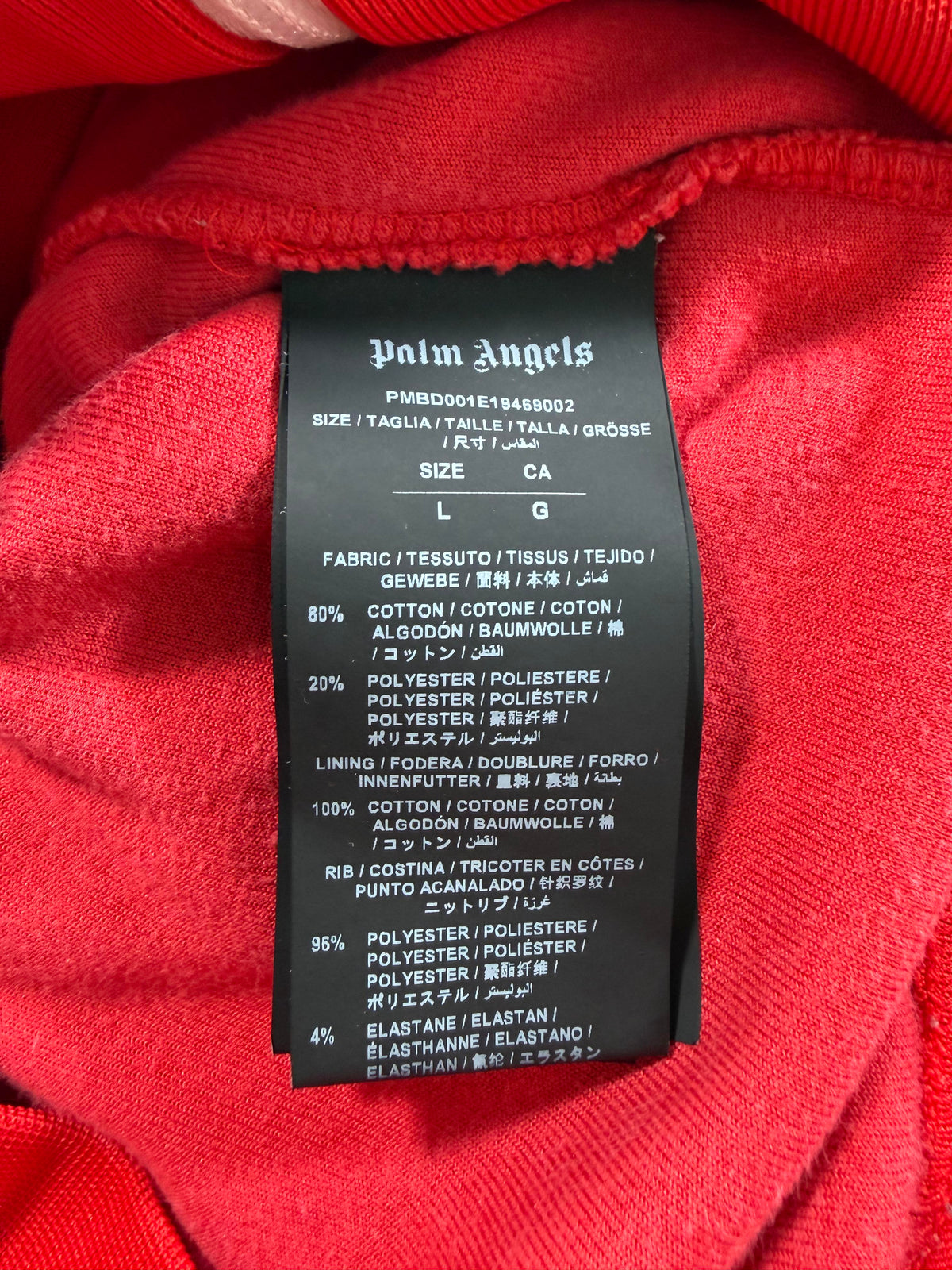 Palm Angels Velour Red & Tan Hoodie