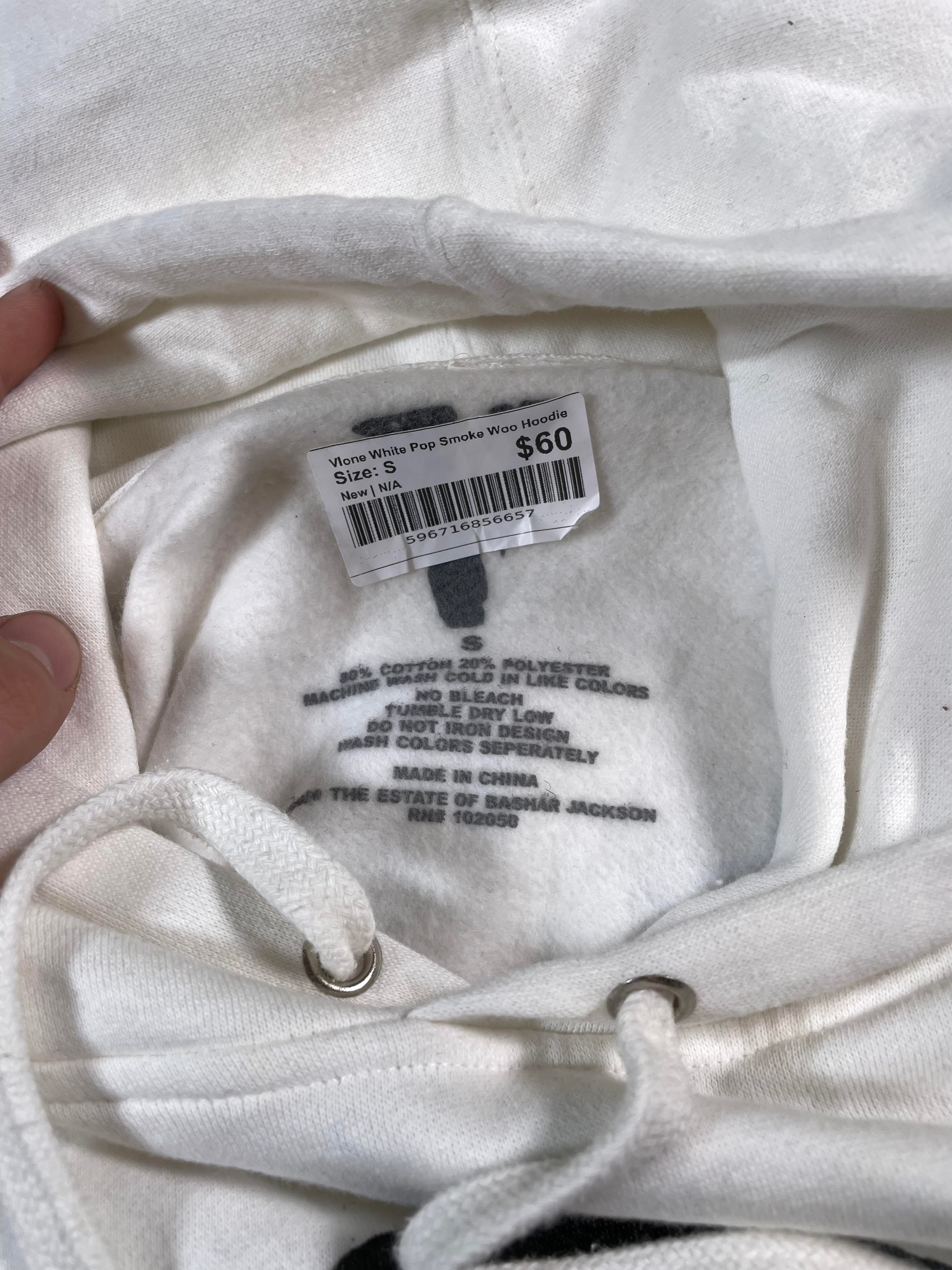 Vlone 'Pop Smoke Woo' White Hoodie