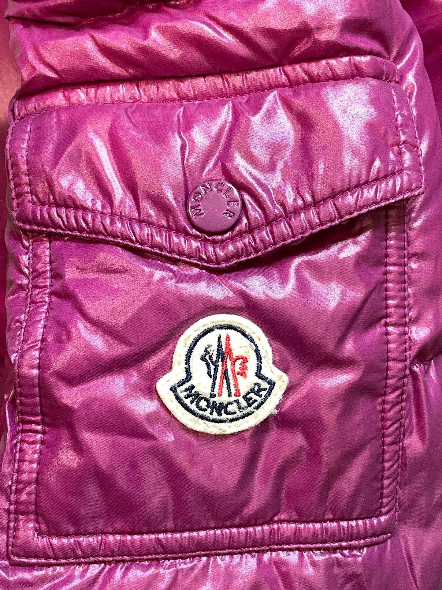 Moncler "Maya" Purple & Pink Puffer Coat