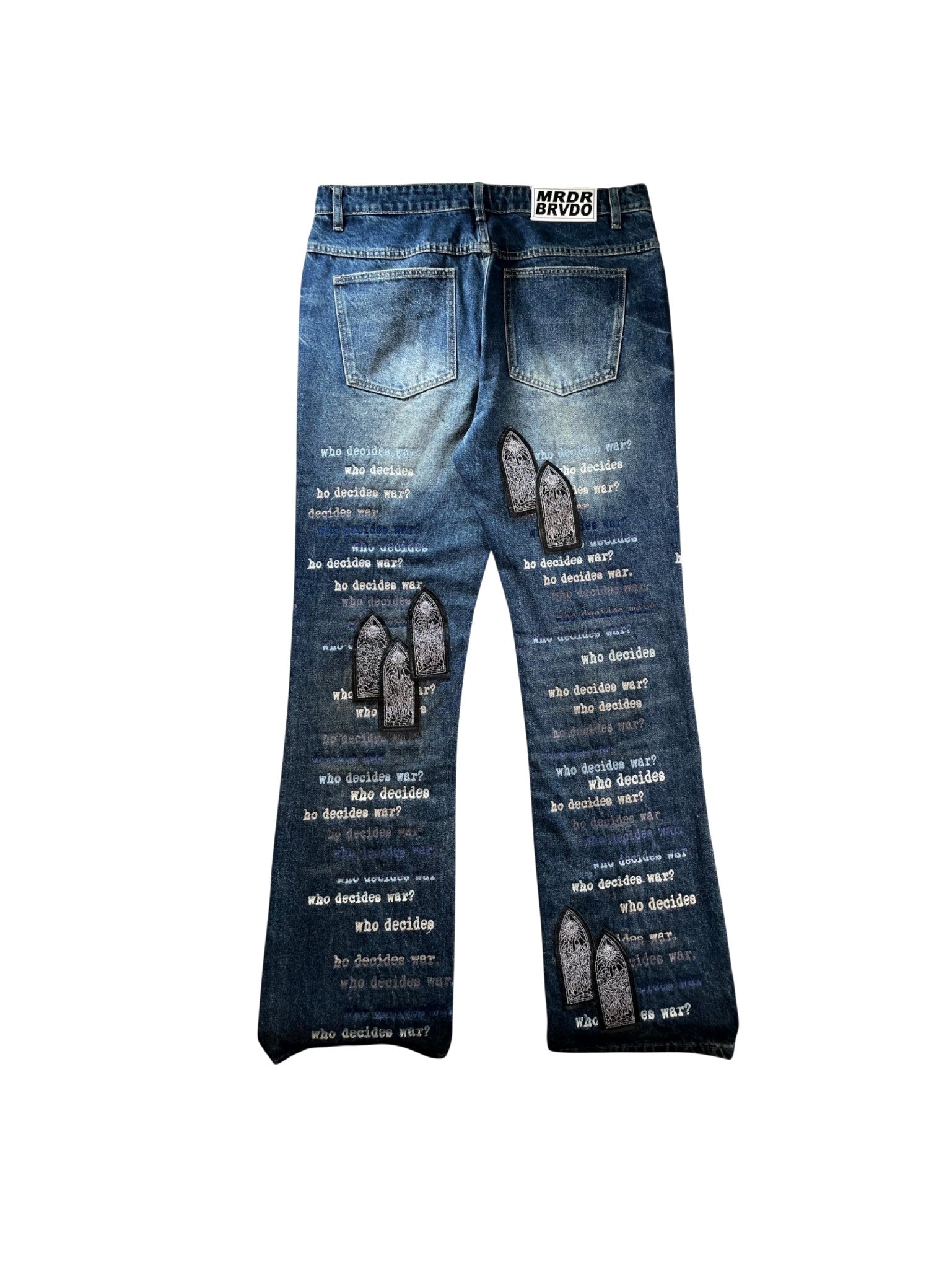 Who Decides War "Scripture" Dark Wash Jeans
