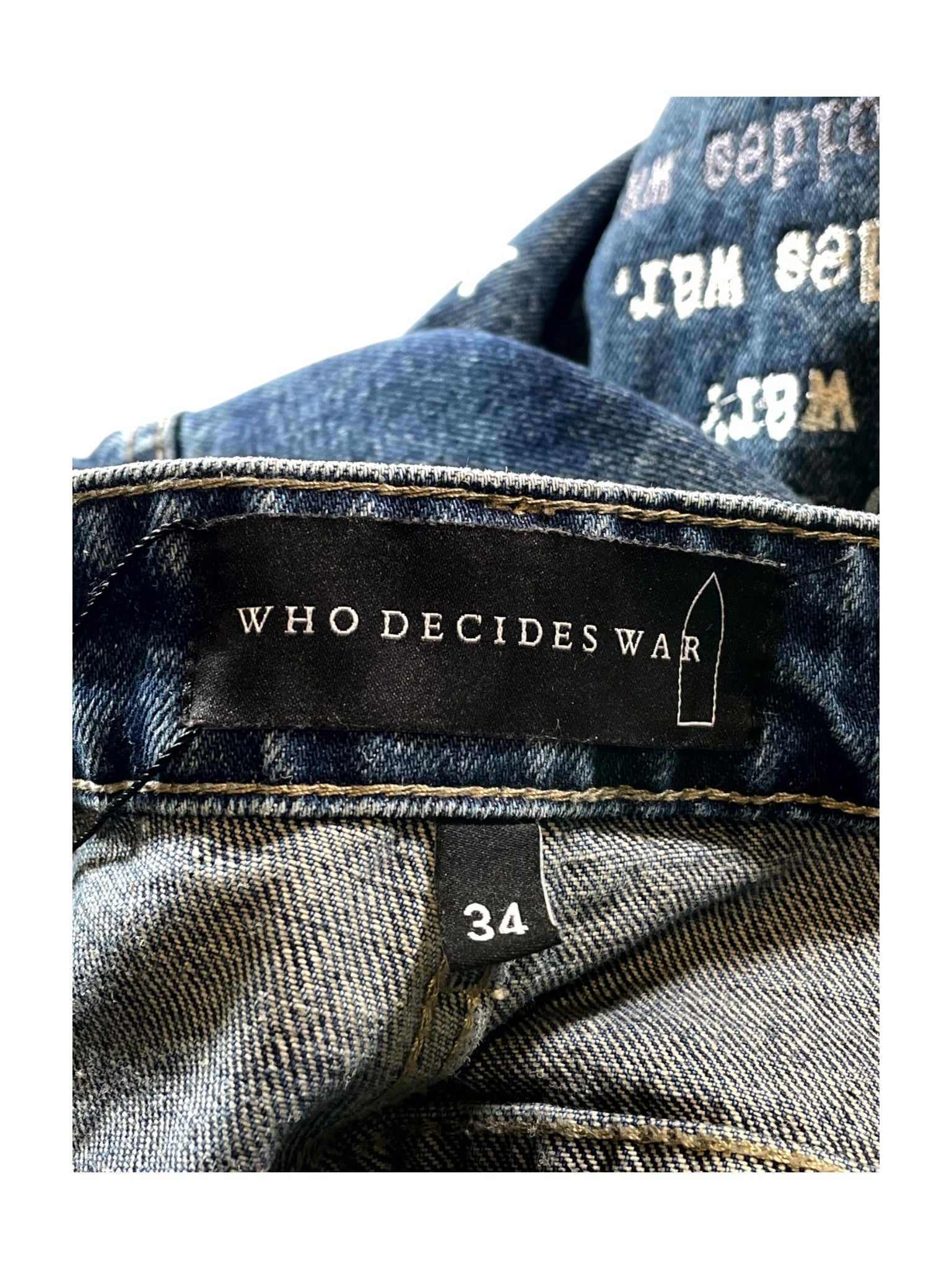 Who Decides War "Scripture" Dark Wash Jeans