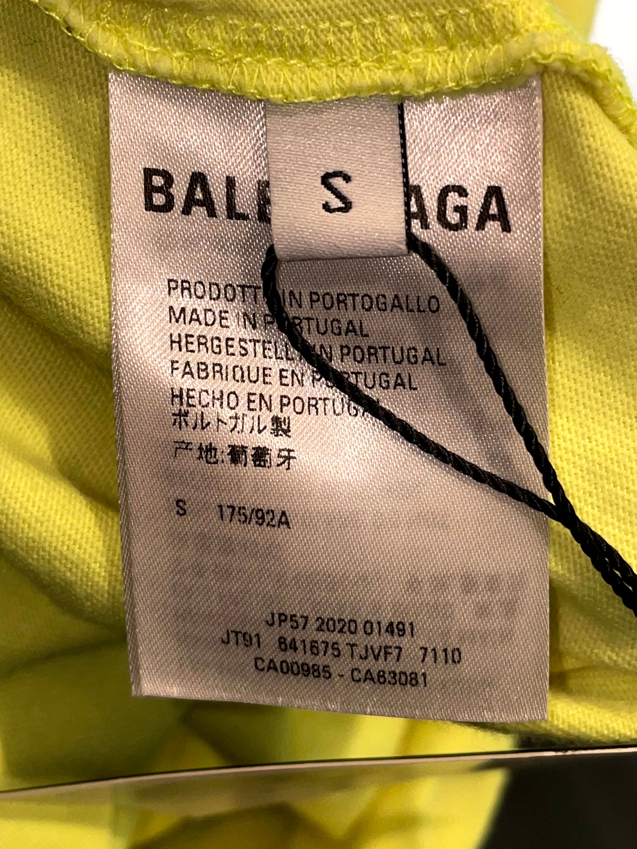 Balenciaga Classic Campaign Logo Lime Tee