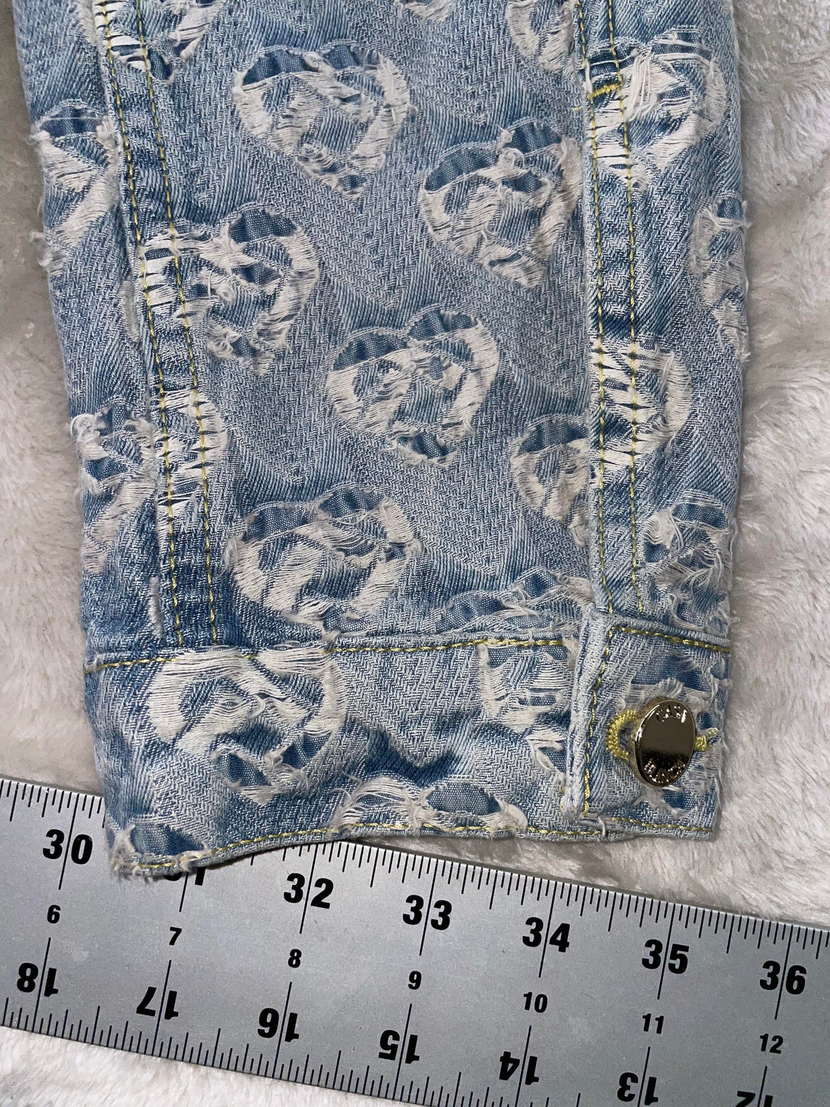 Casablanca Heart Monogram Denim Jacket