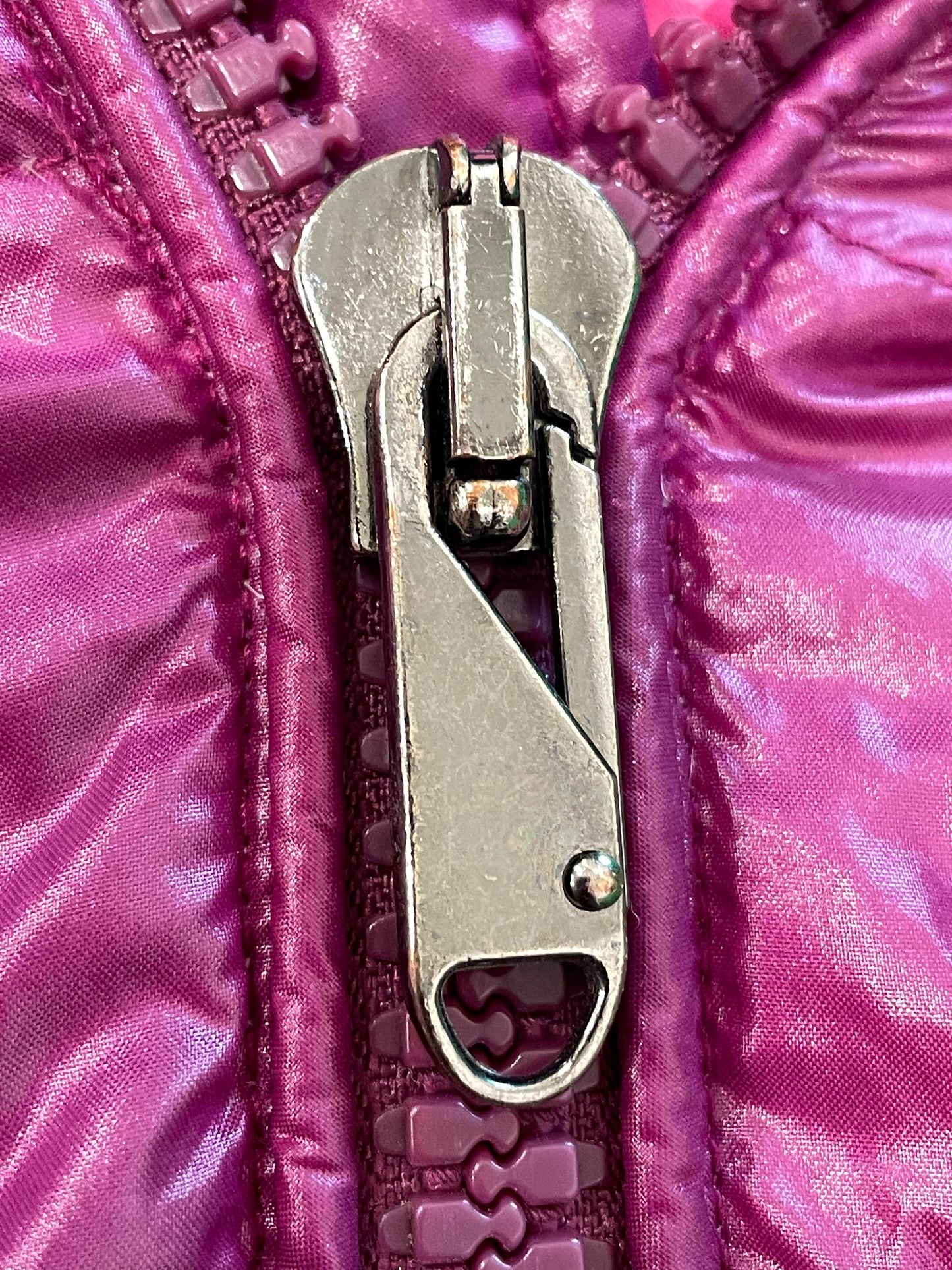 Moncler "Maya" Purple & Pink Puffer Coat
