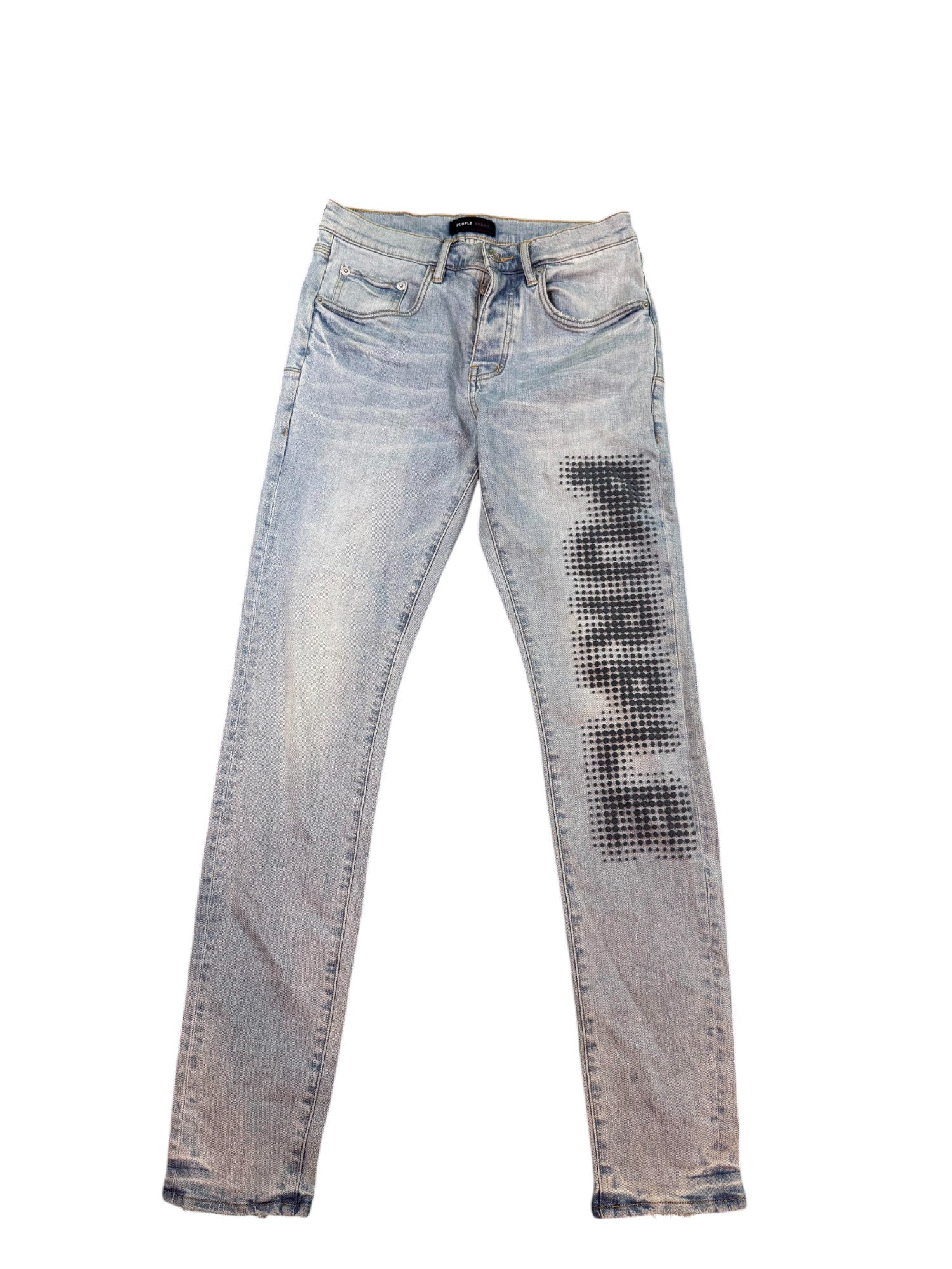 Purple Brand 'Halftone Worldmark' Light Wash Jeans