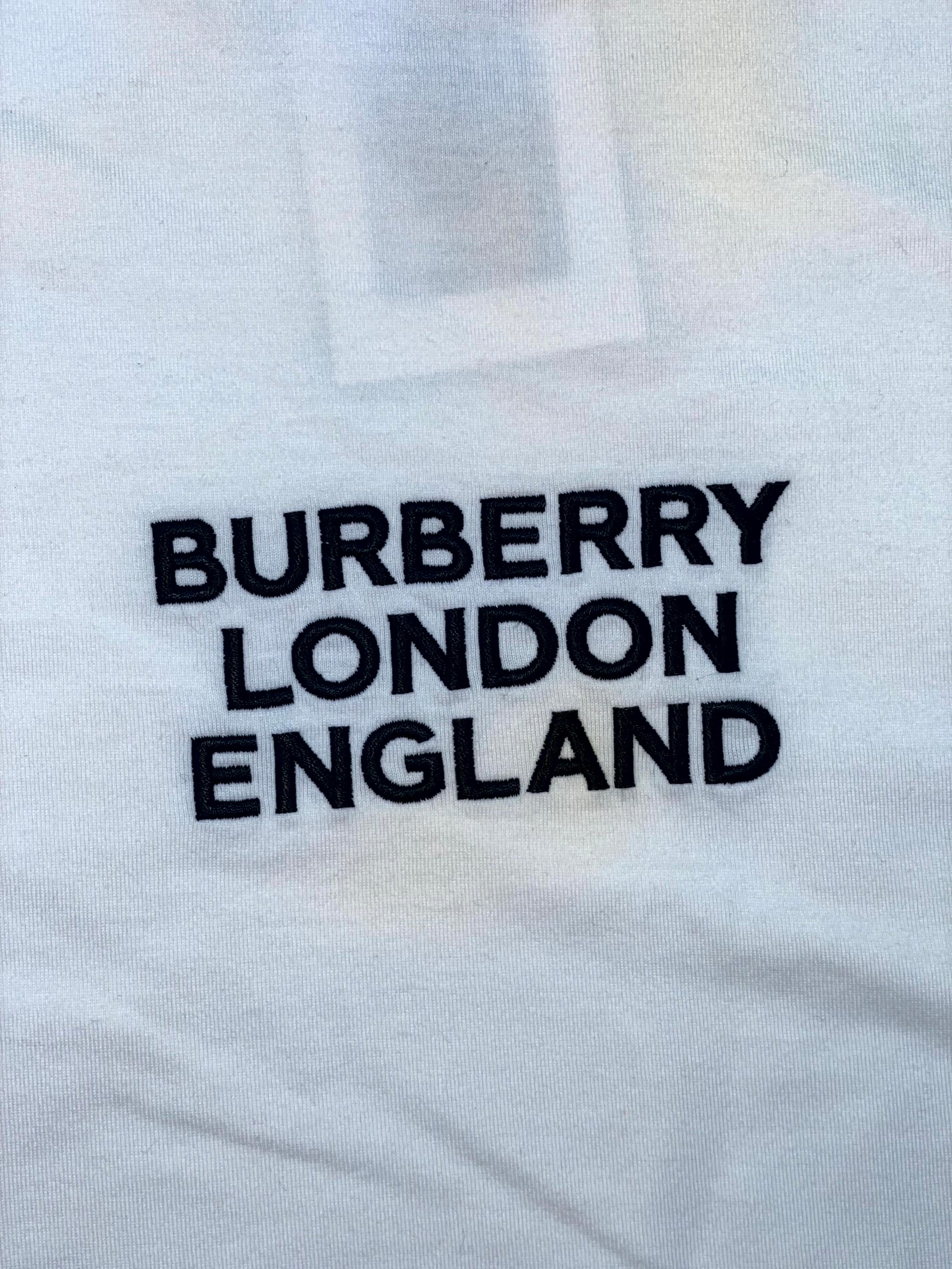 Burberry Chest Logo White Tee