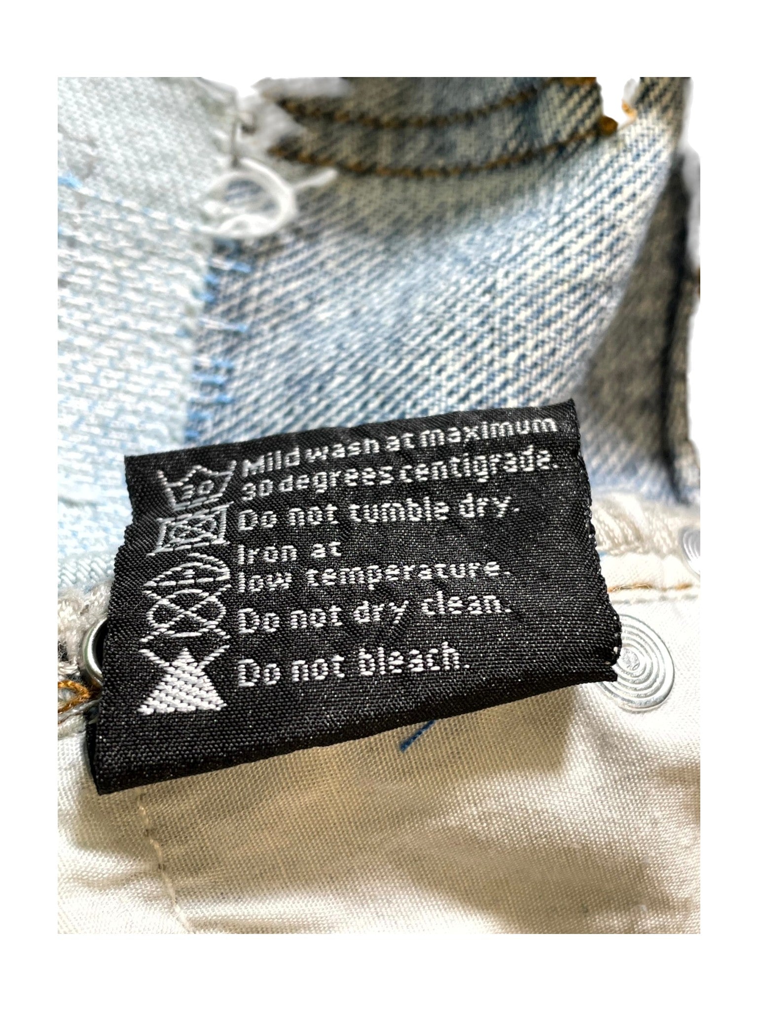 Who Decides War Studded Light Wash, Neon, Blue & Purple Jeans