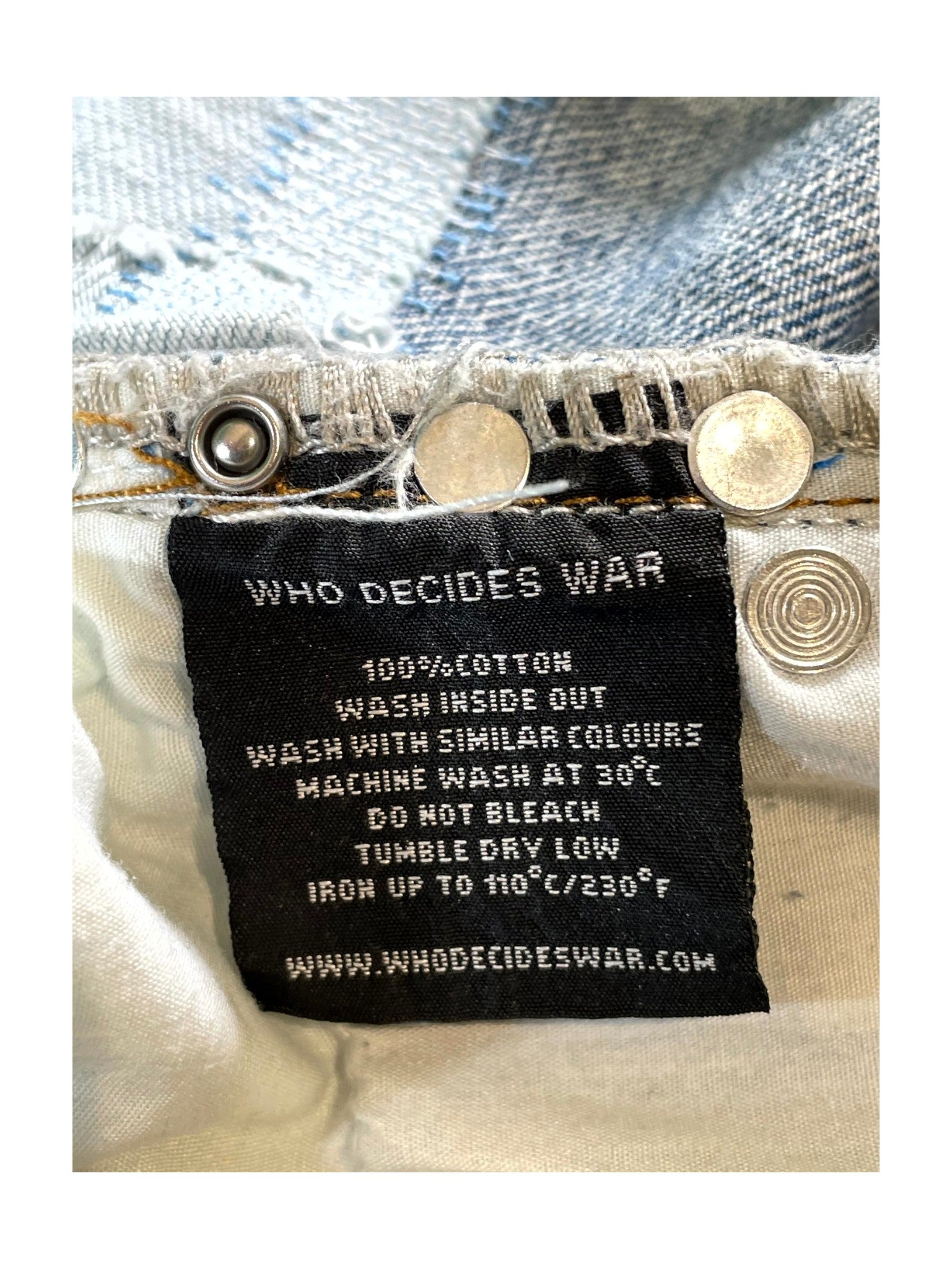 Who Decides War Studded Light Wash, Neon, Blue & Purple Jeans