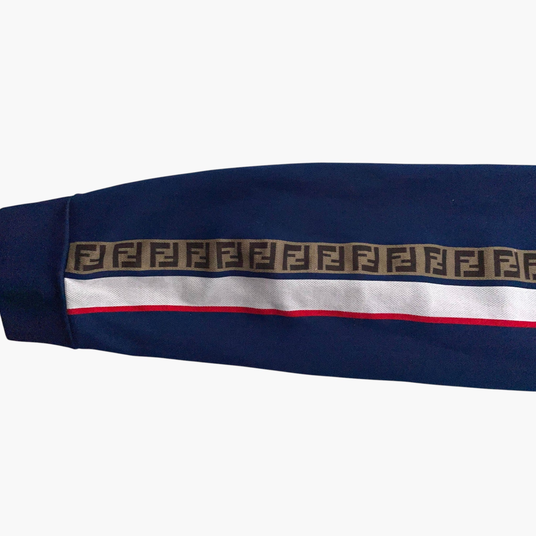 Fendi Logo Navy & Red Hoodie