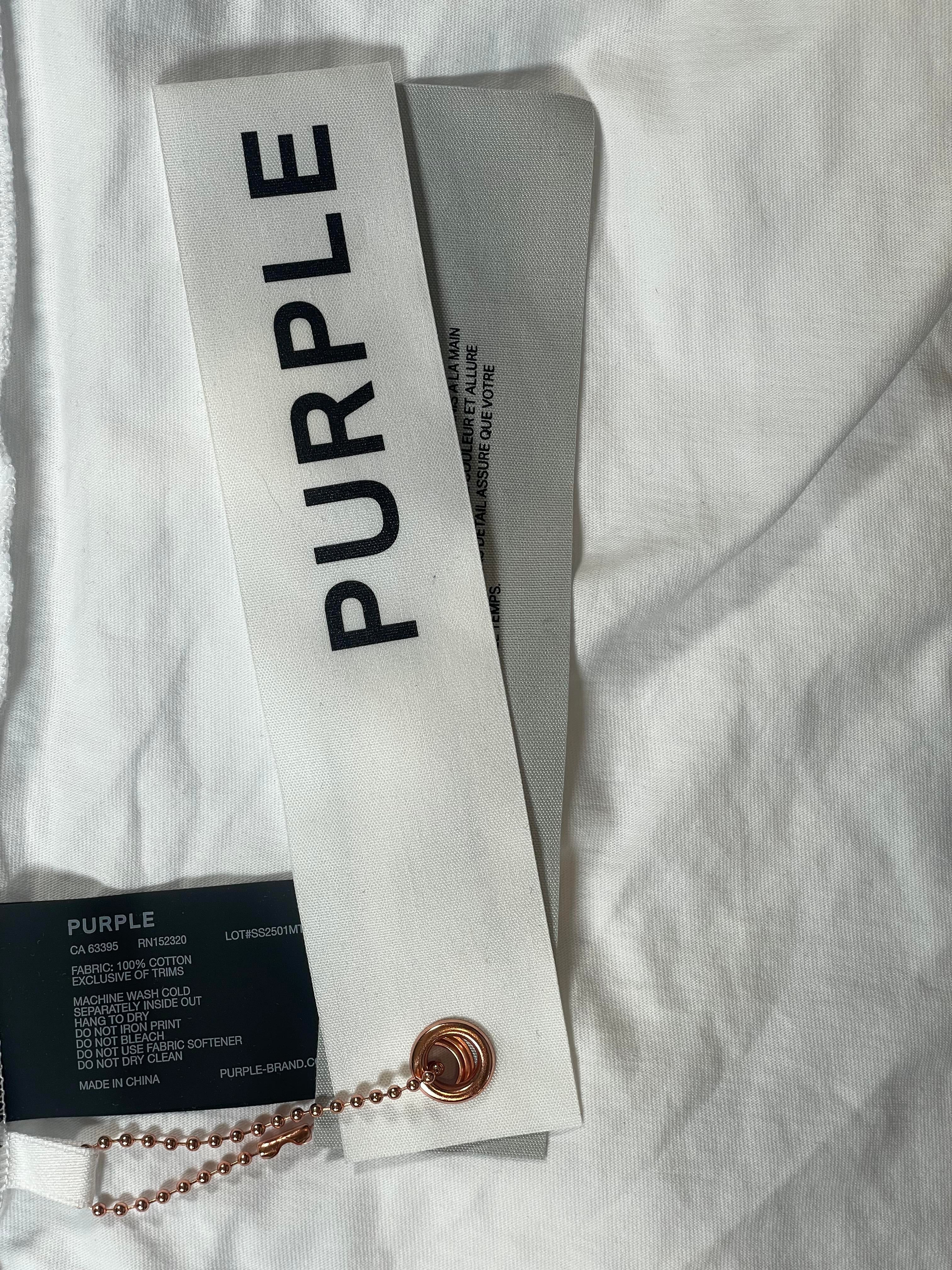 Purple Brand 'Psycho Cover' White Tee