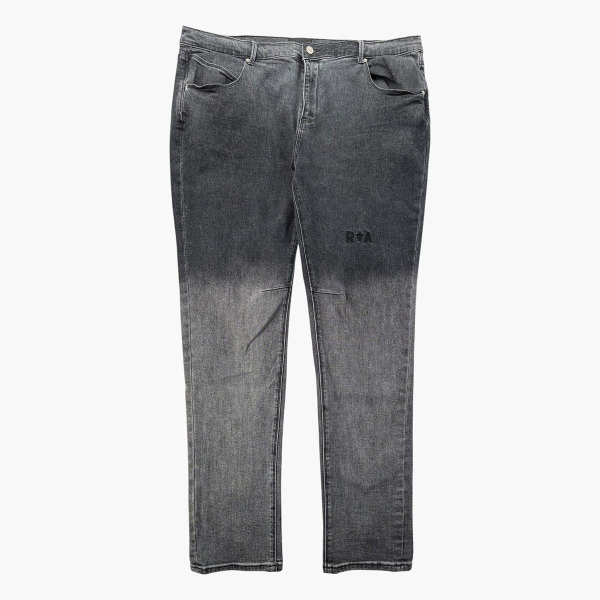 RTA Grey Wash Embroidered Jeans