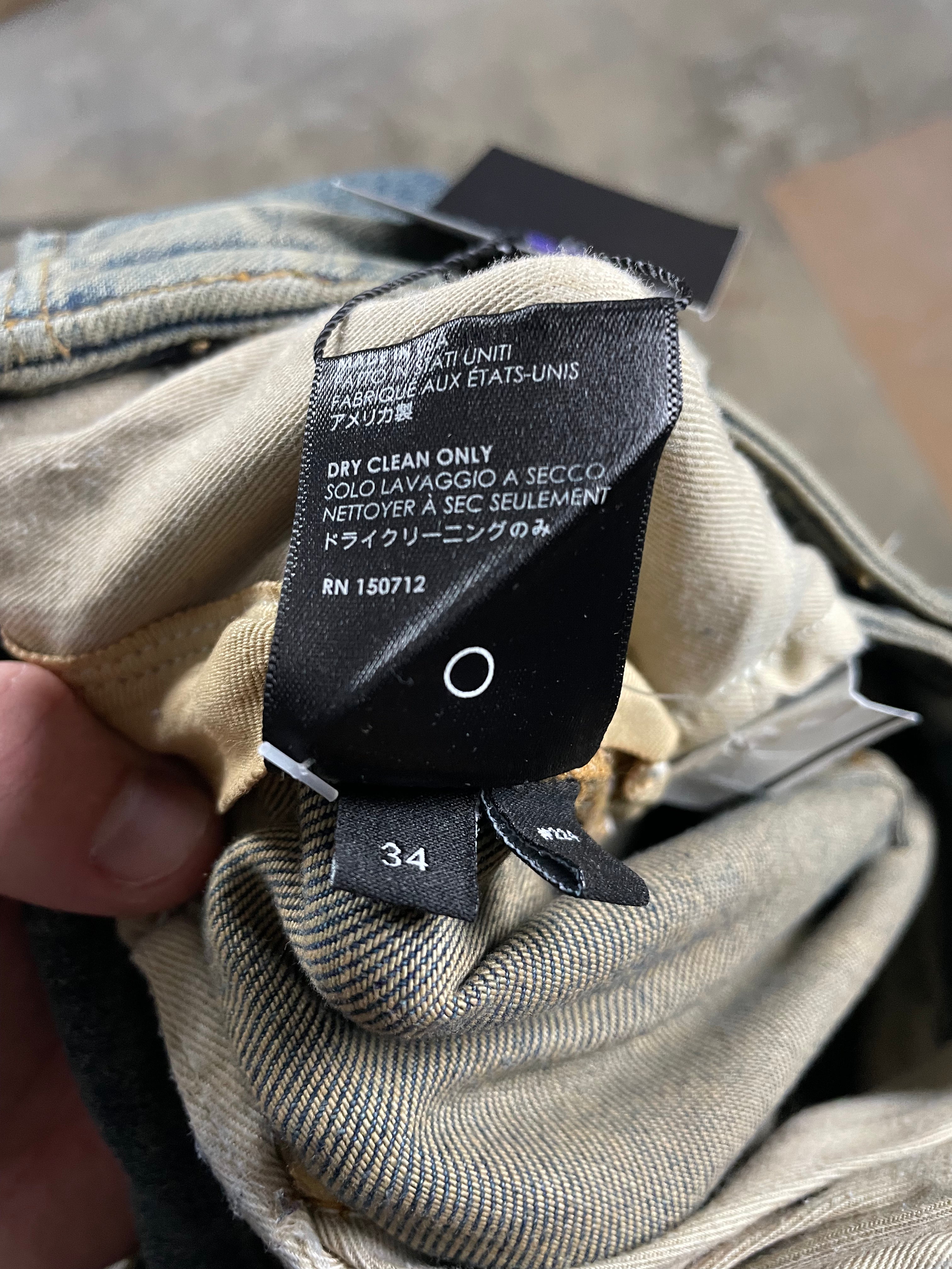 Amiri Cargos Vintage Wash Black Patch Jeans