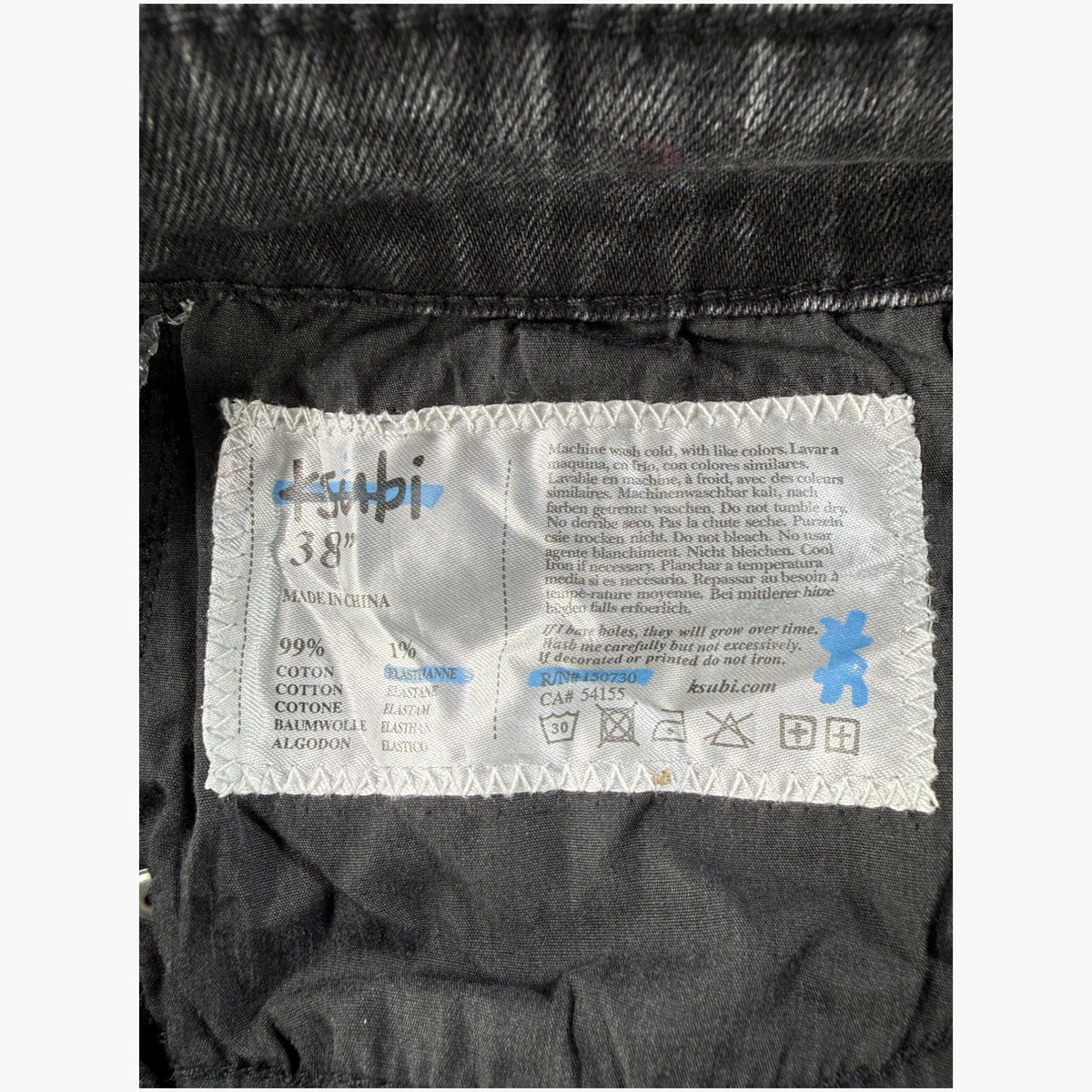 Ksubi Multi Tie Dye Black Wash Jeans