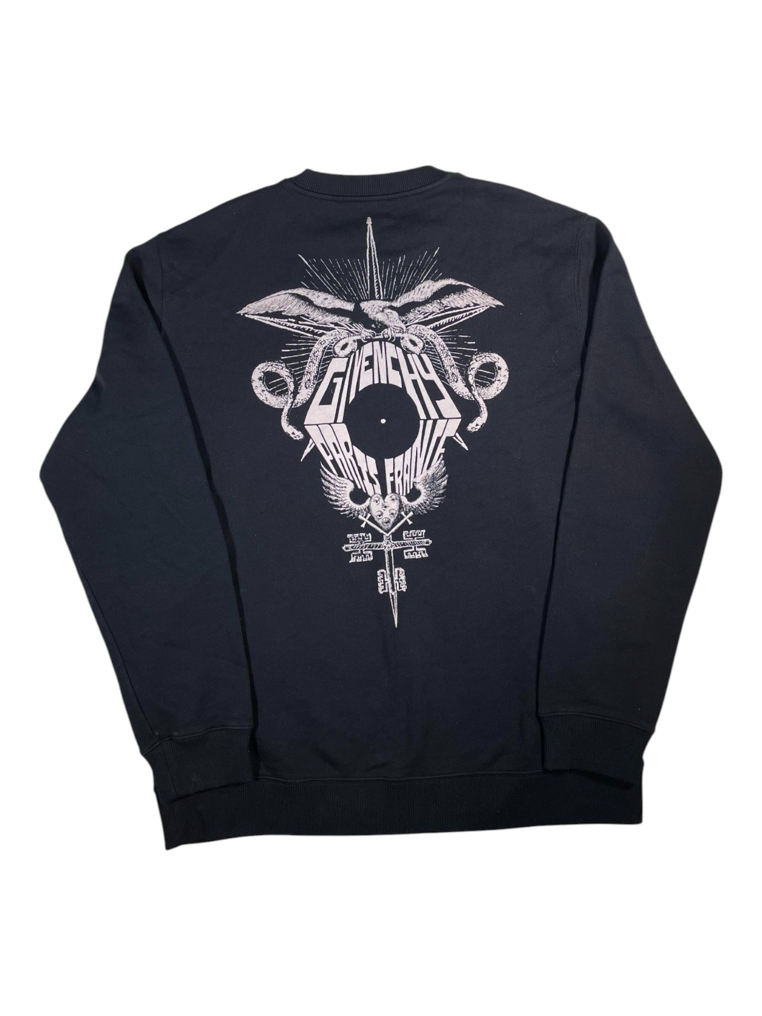 Givenchy Paris Black & Cream Crewneck