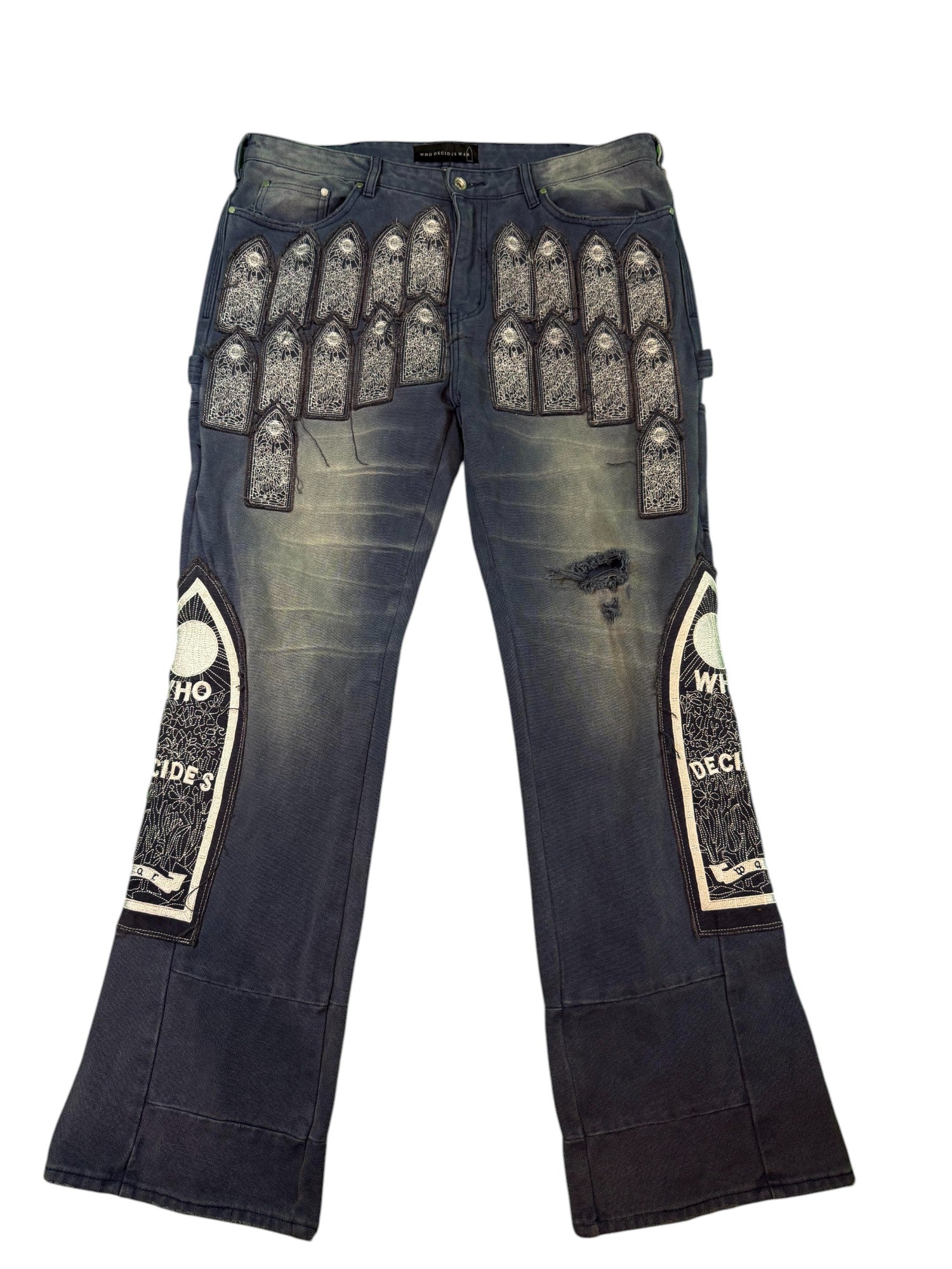 WDW "Patched Arch" Embroidered Blue Jeans