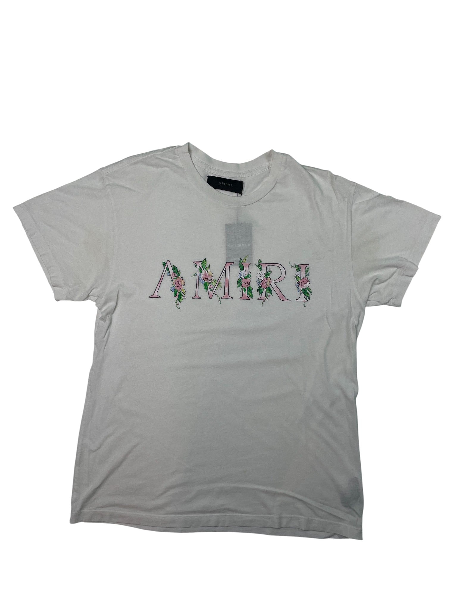 Amiri 'Floral Core Logo' White Tee