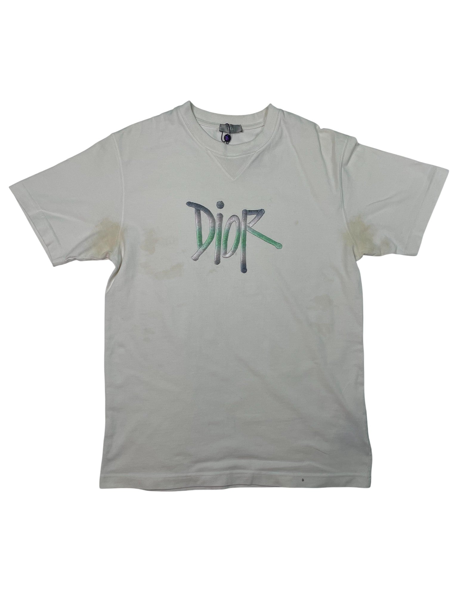 Dior 'Stussy Logo' White Tee