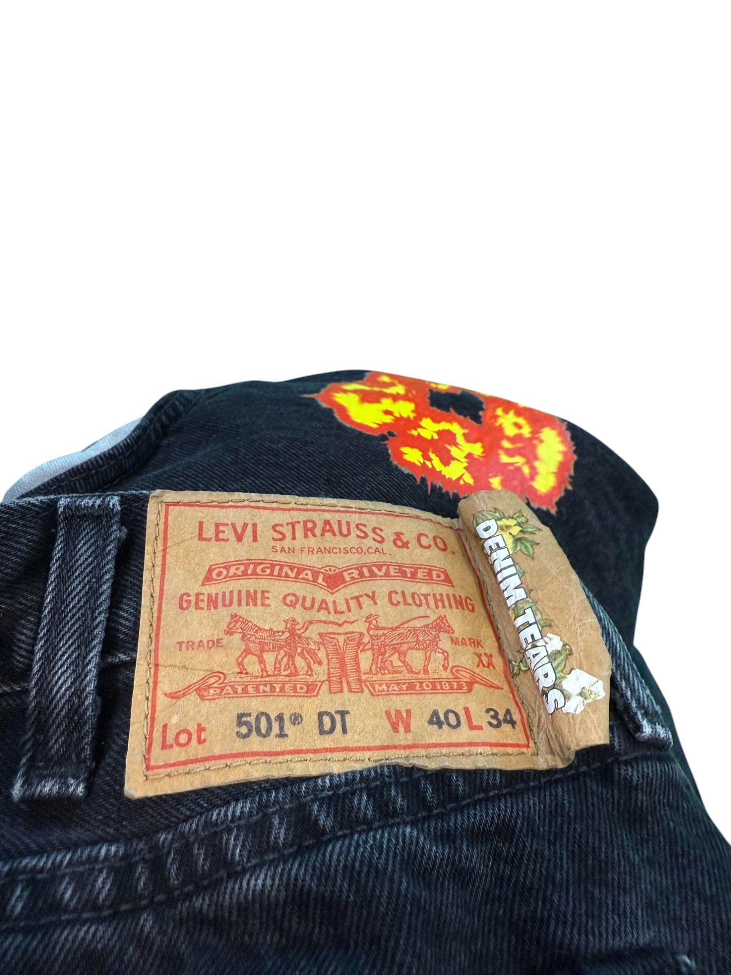 Levis Denim Tears Offset Black Jeans