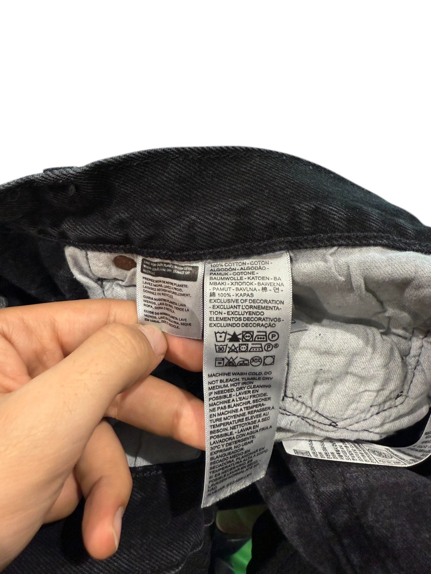 Levis Denim Tears Offset Black Jeans