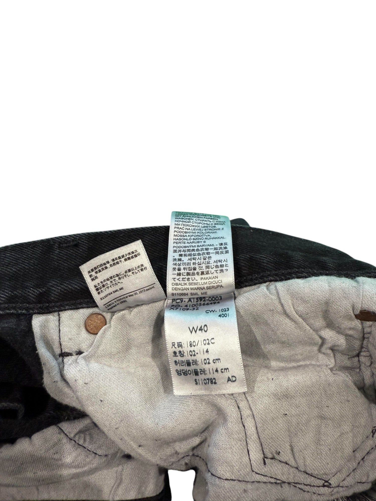 Levis Denim Tears Offset Black Jeans
