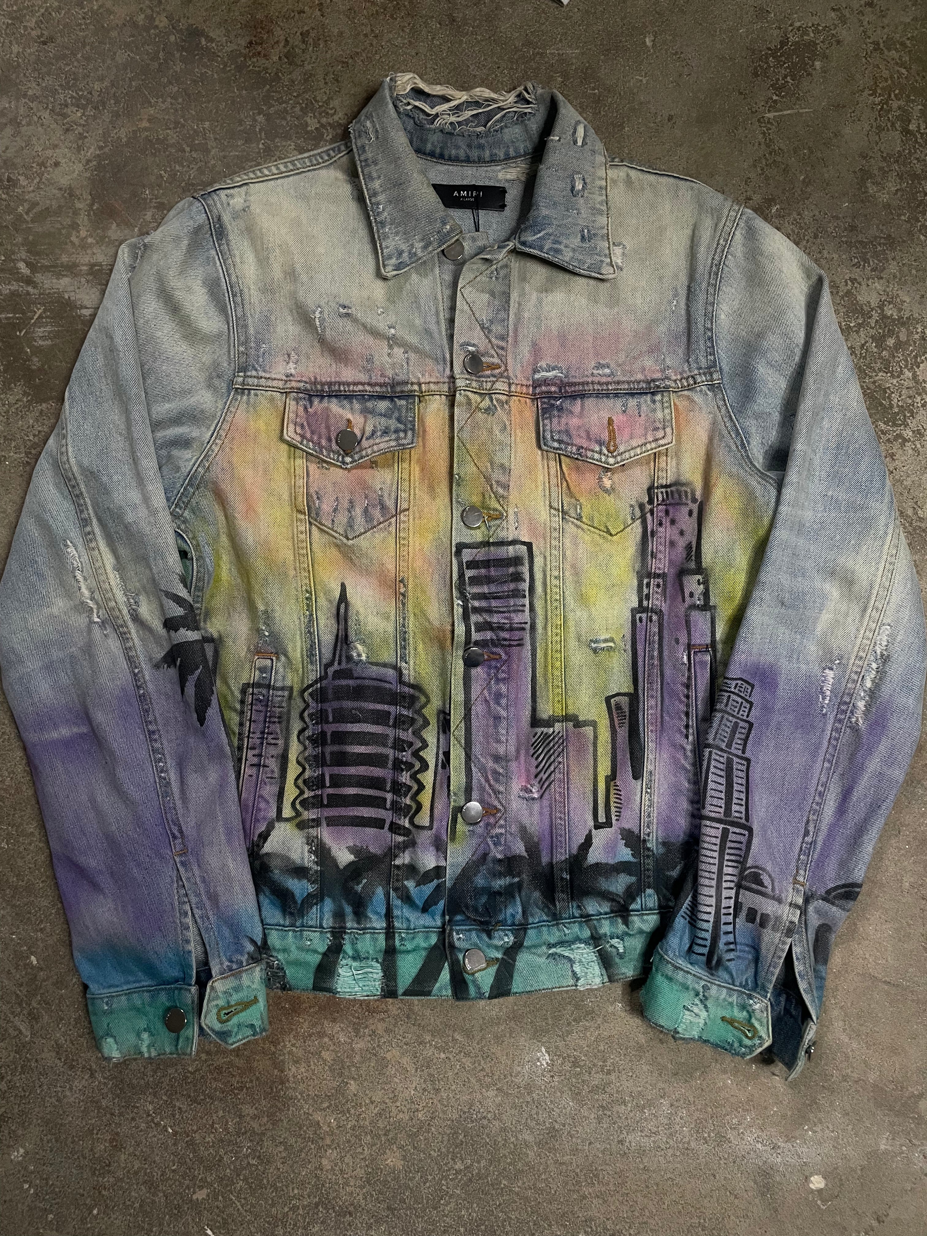 Amiri Hollywood Denim Jacket Used XL