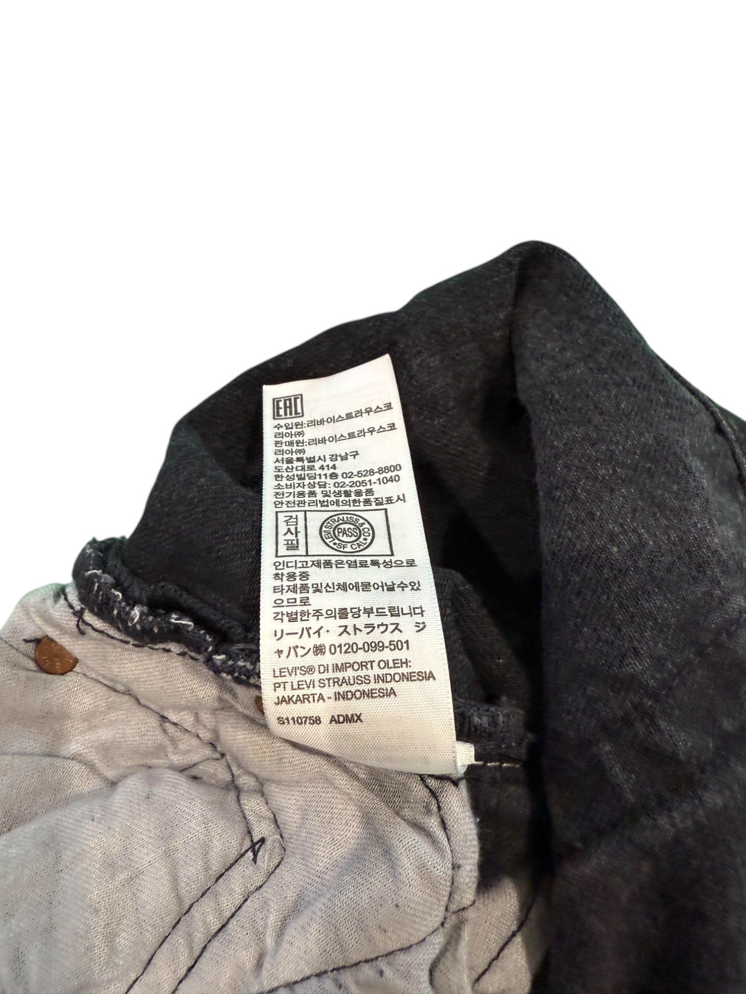 Levis Denim Tears Offset Black Jeans