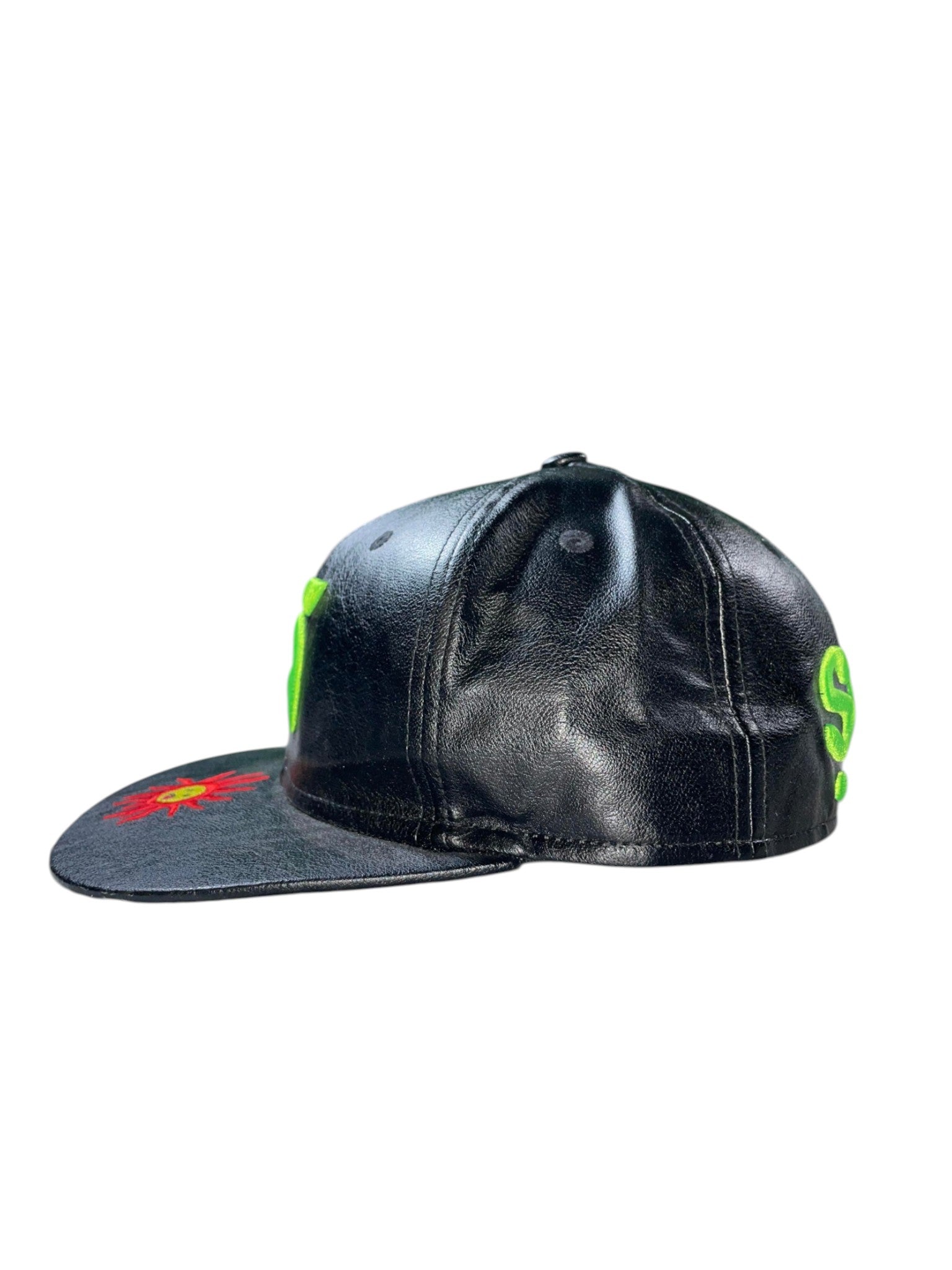 Seks Leather Hat Black Neon