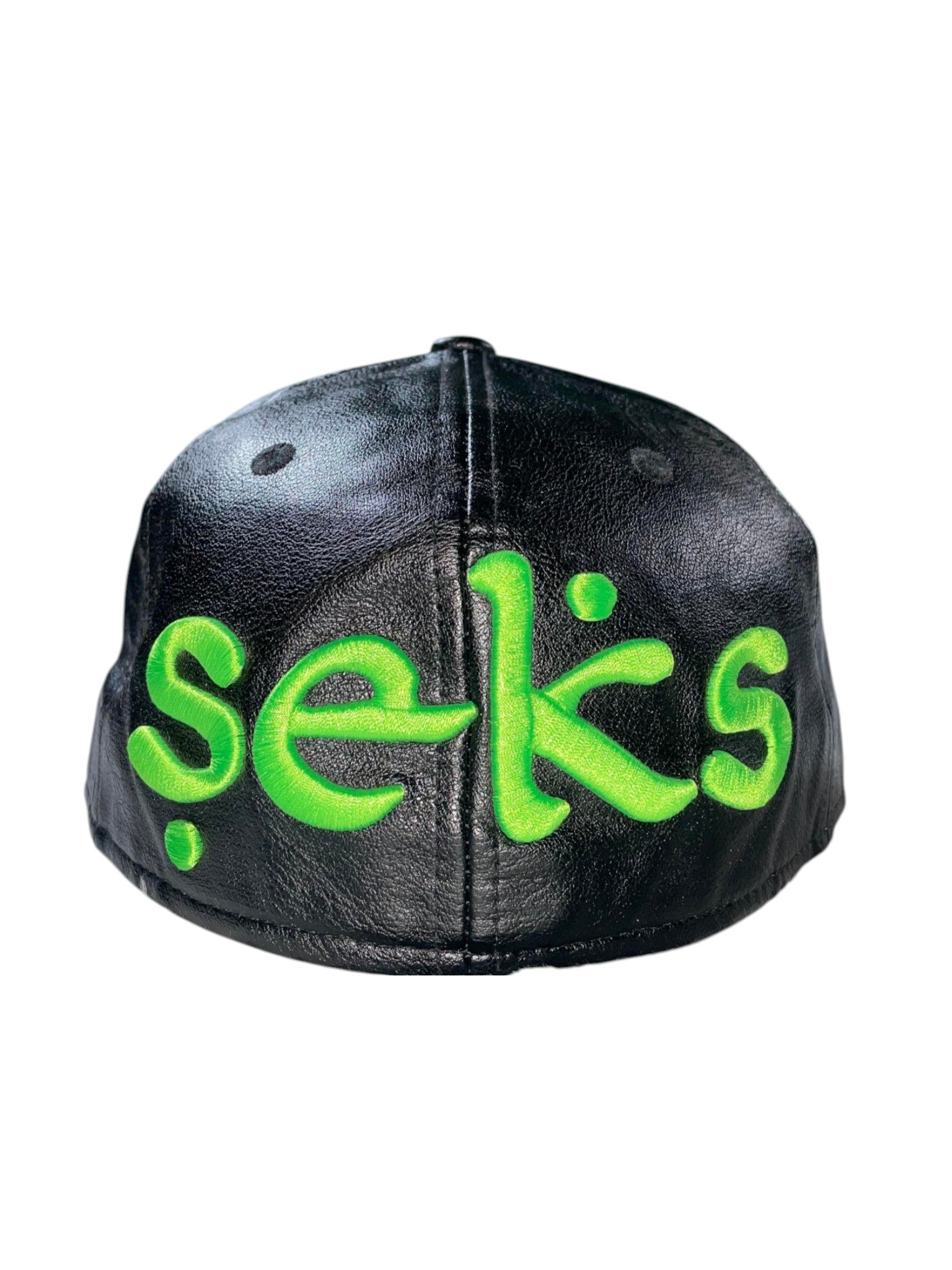 Seks Leather Hat Black Neon