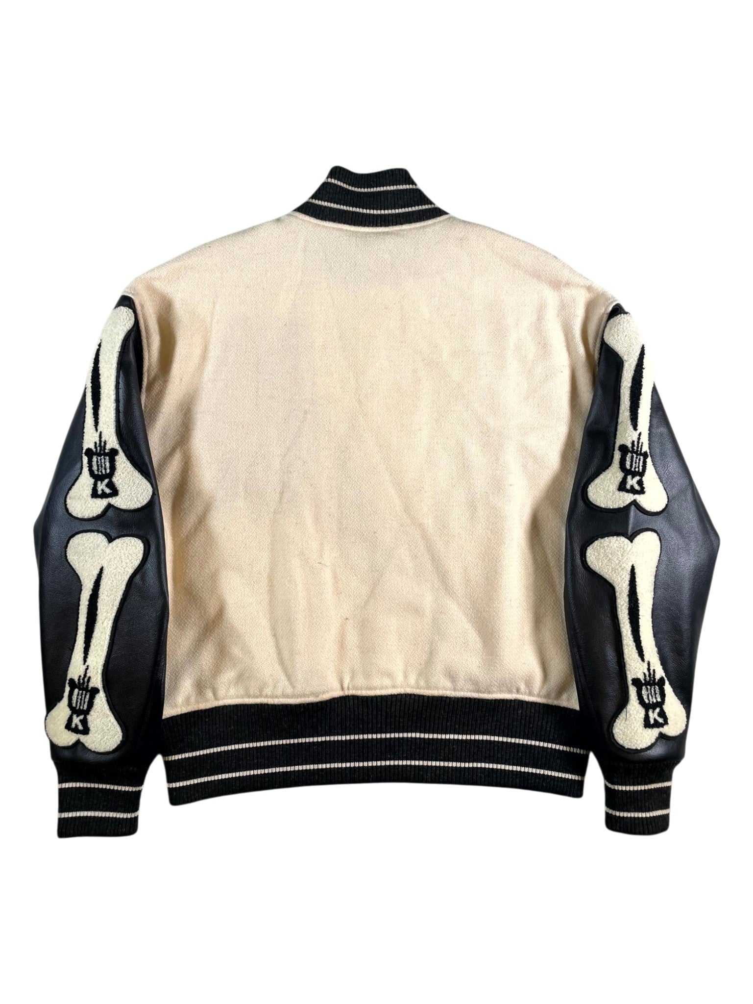 Kapital Bone "Varsity" Cream & Black Jacket