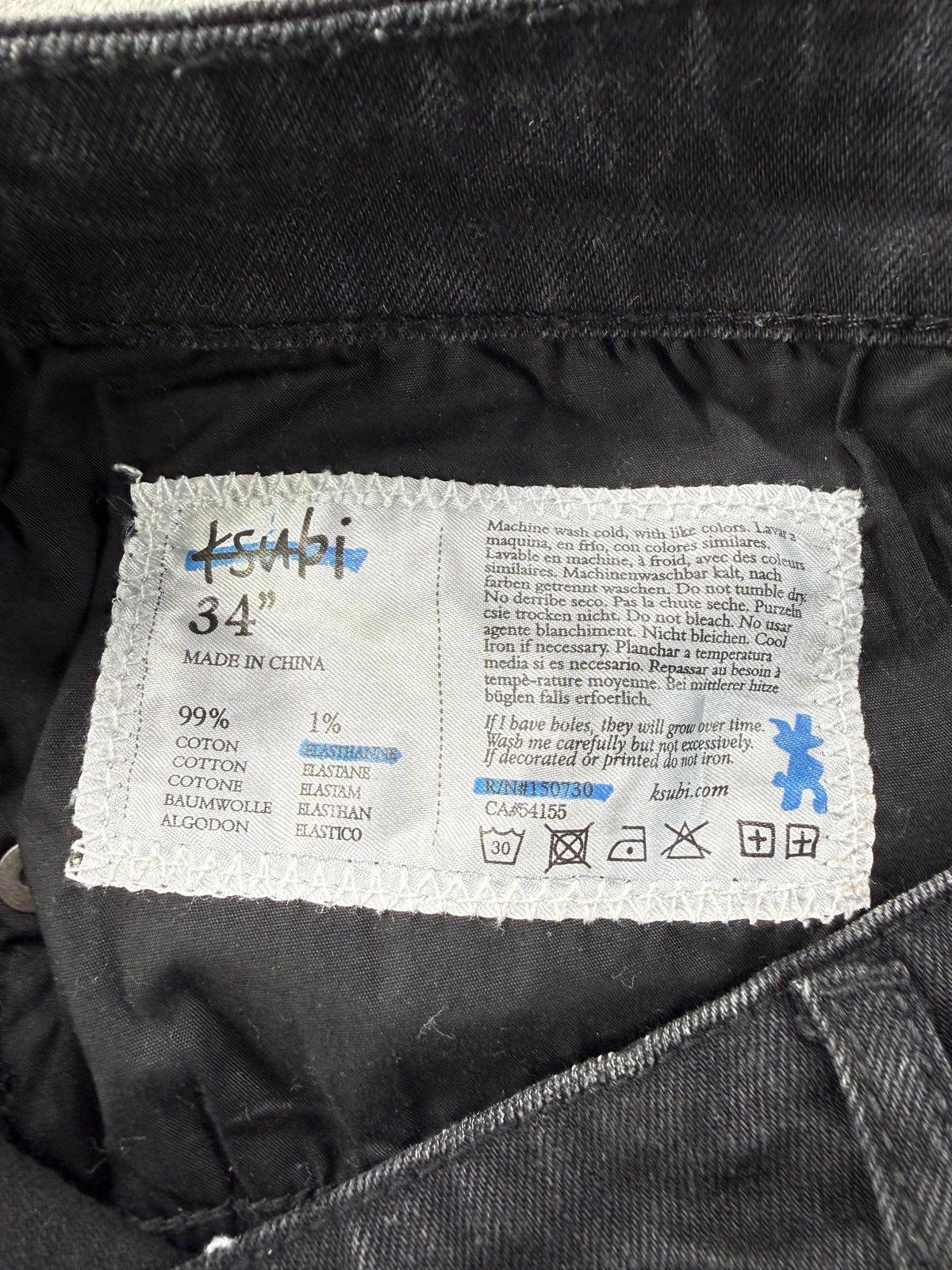 Ksubi Rose Black Wash Jeans