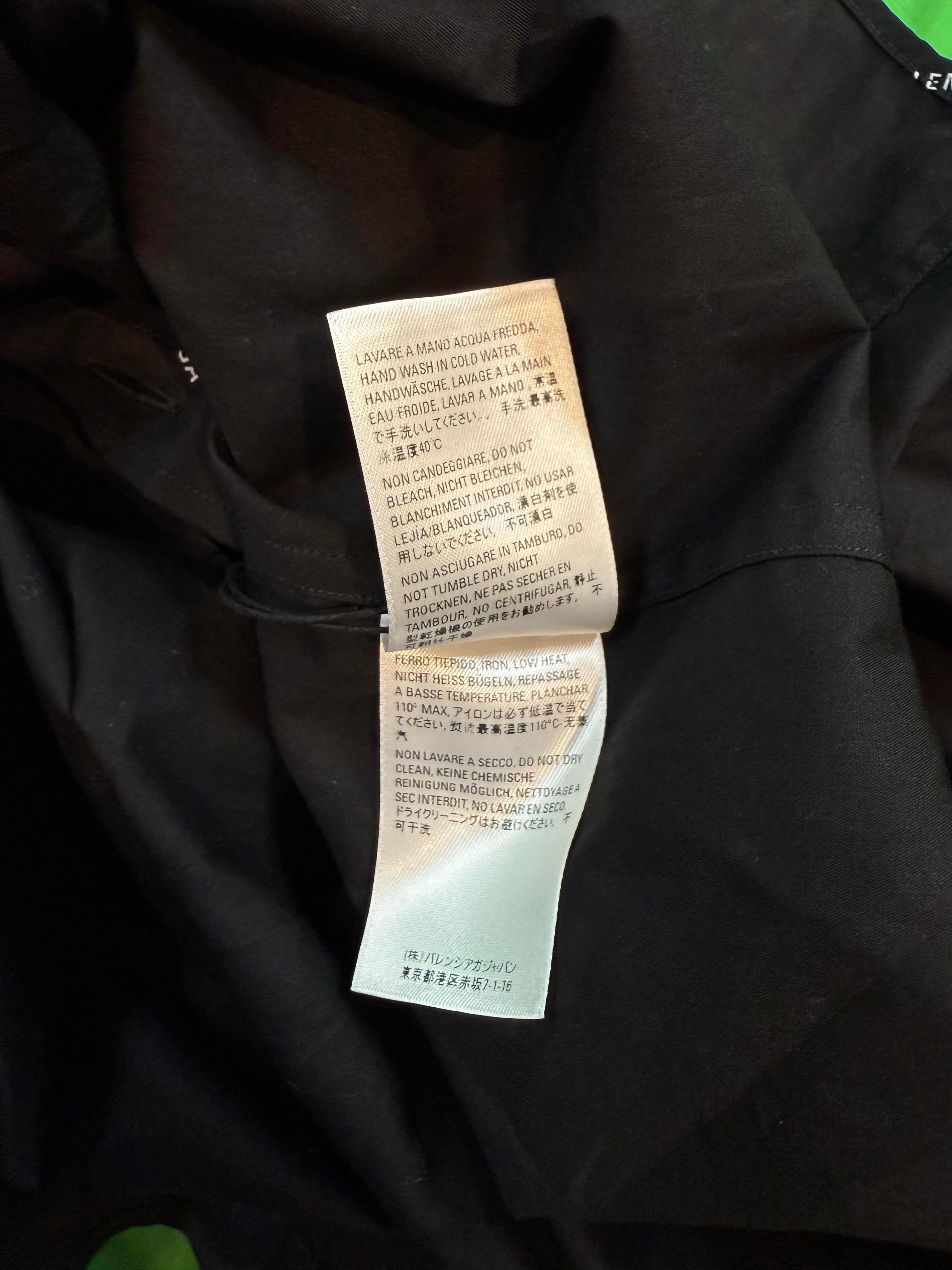 Balenciaga All Over Multi Logo Black Button Up Shirt