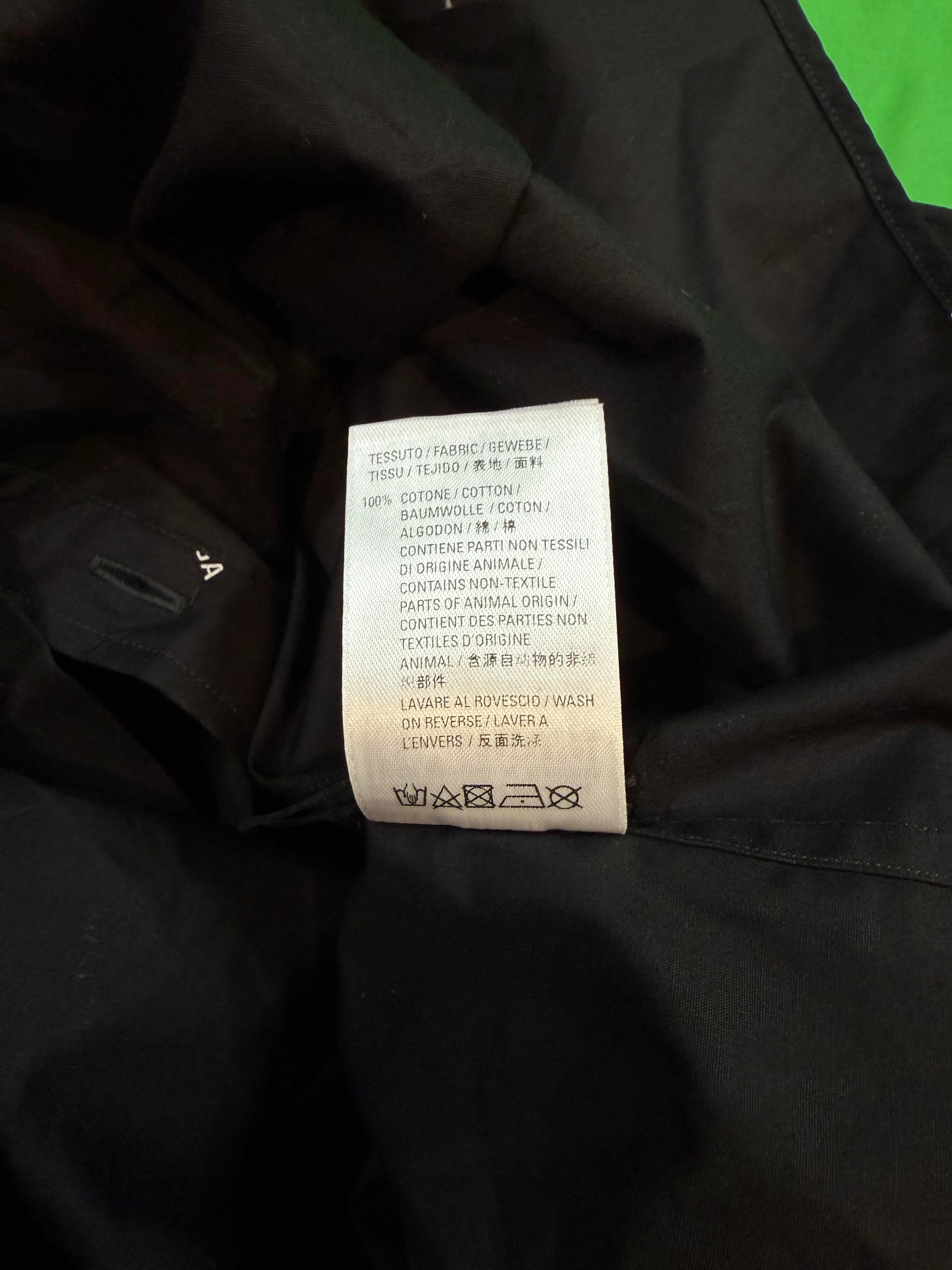 Balenciaga All Over Multi Logo Black Button Up Shirt