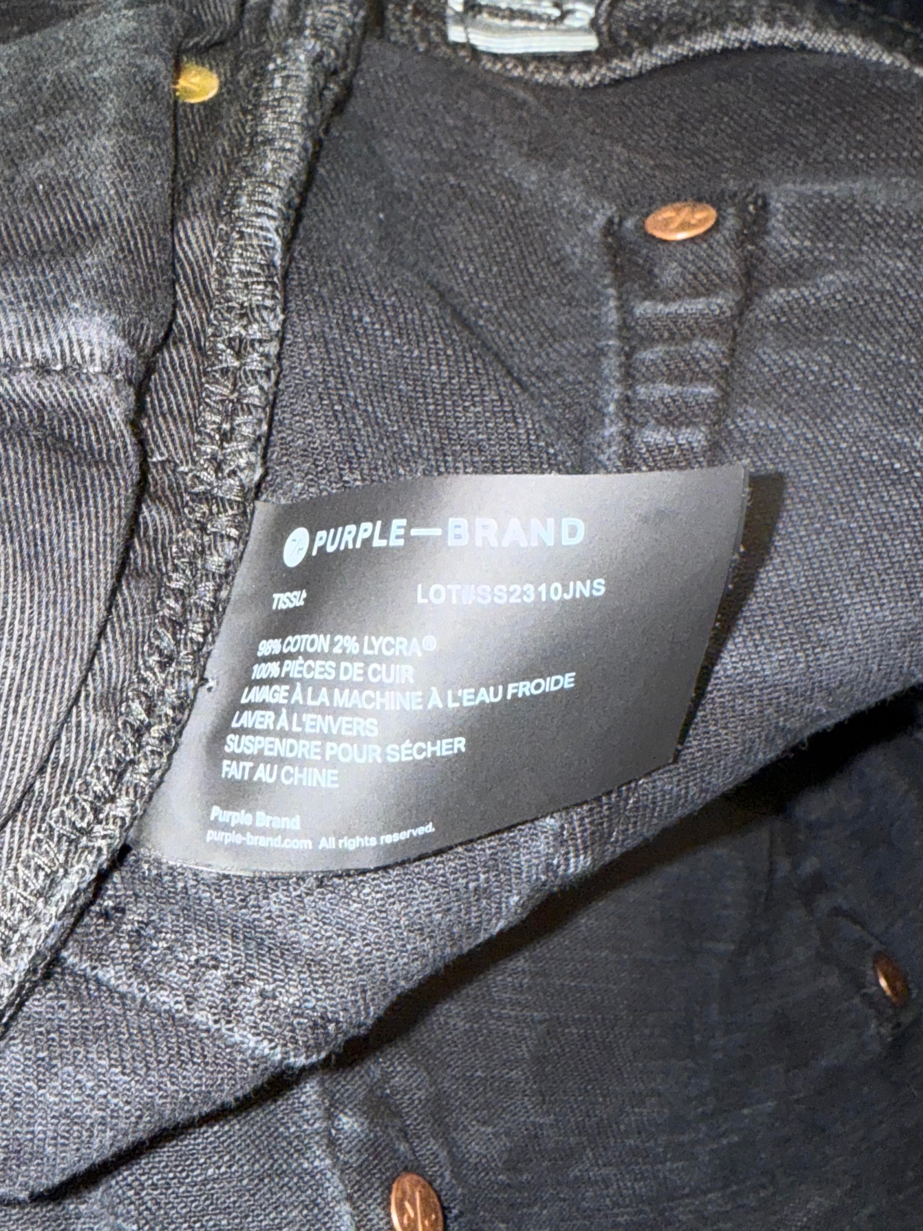 Purple Brand Plain Black Jeans