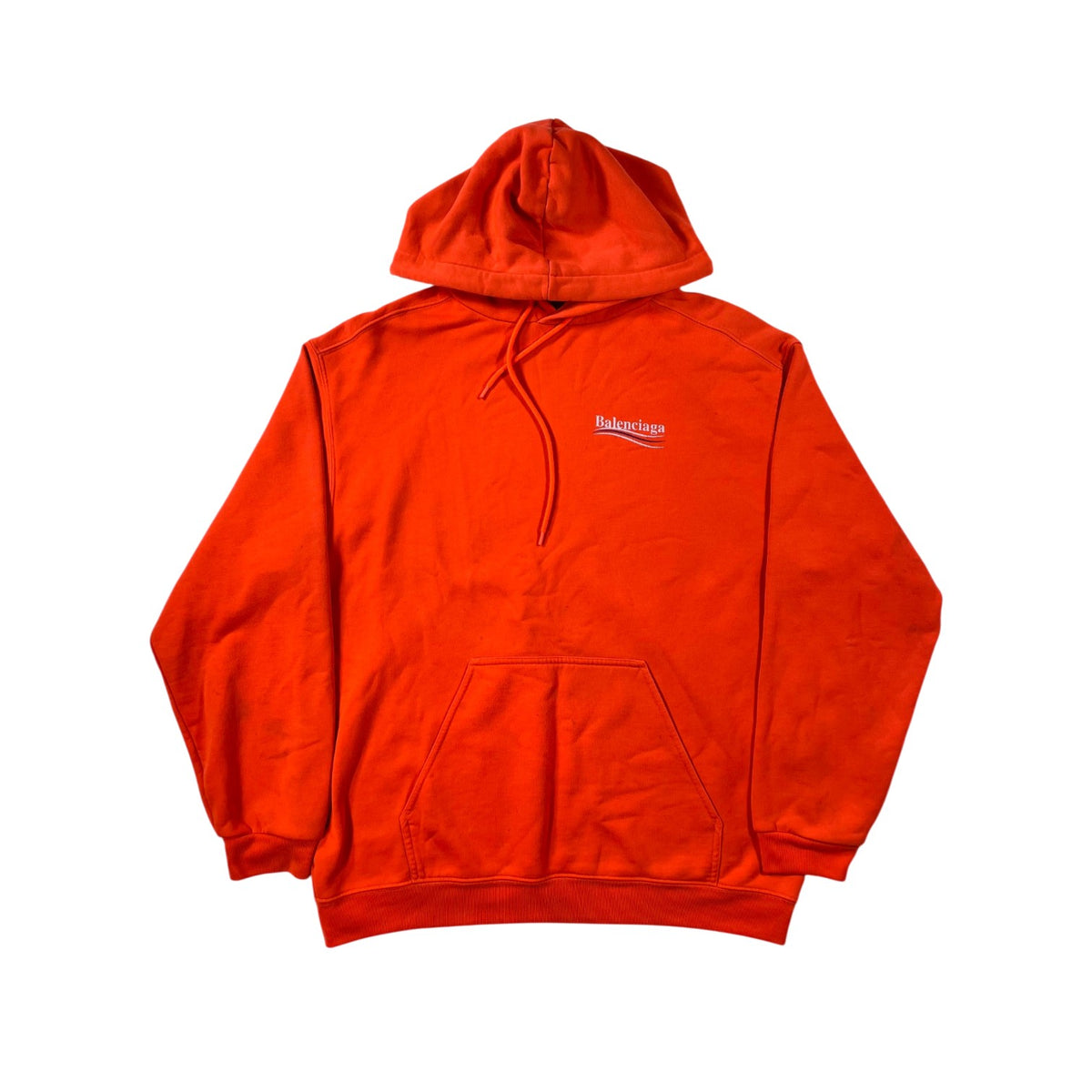Balenciaga Campaign Logo Orange Hoodie