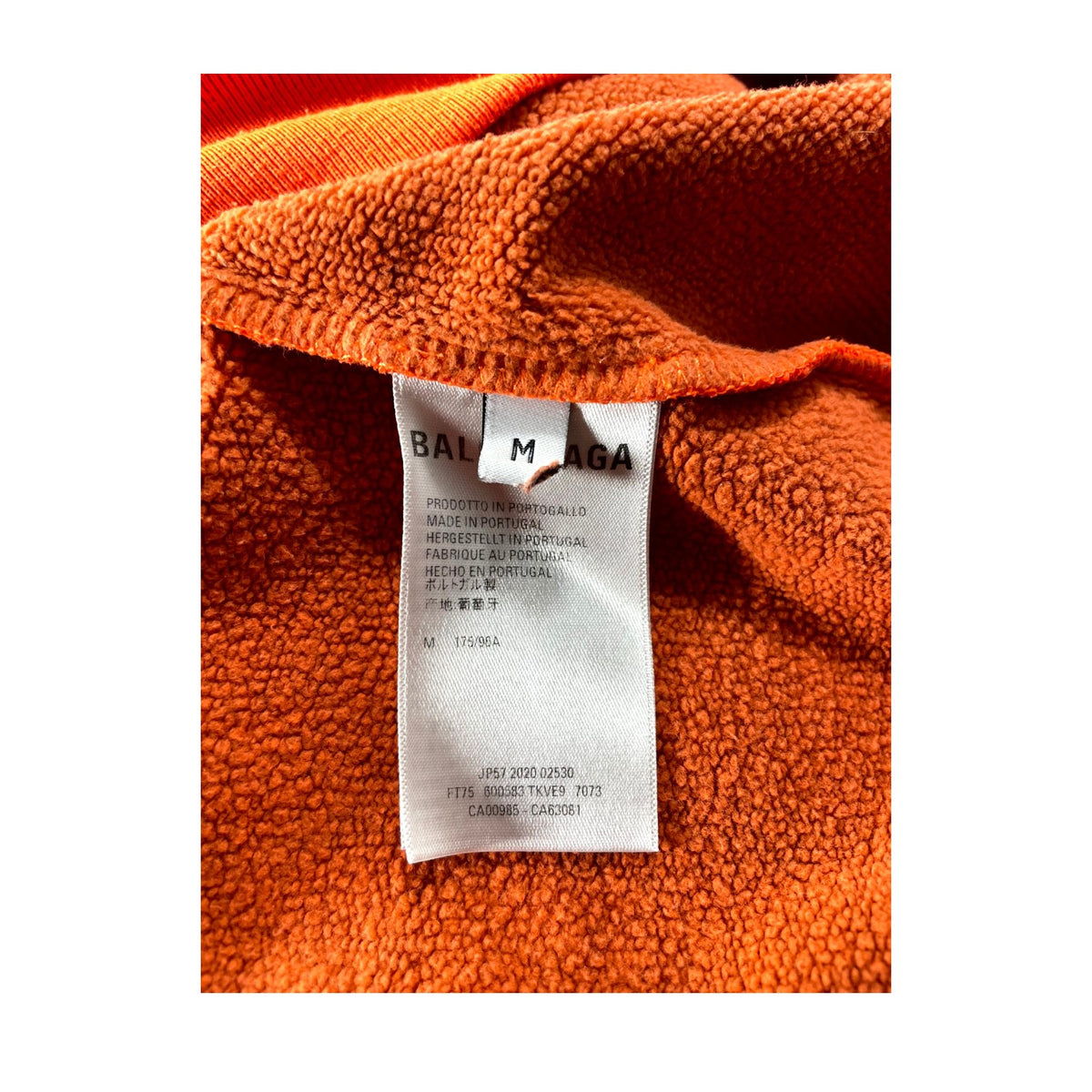 Balenciaga Campaign Logo Orange Hoodie