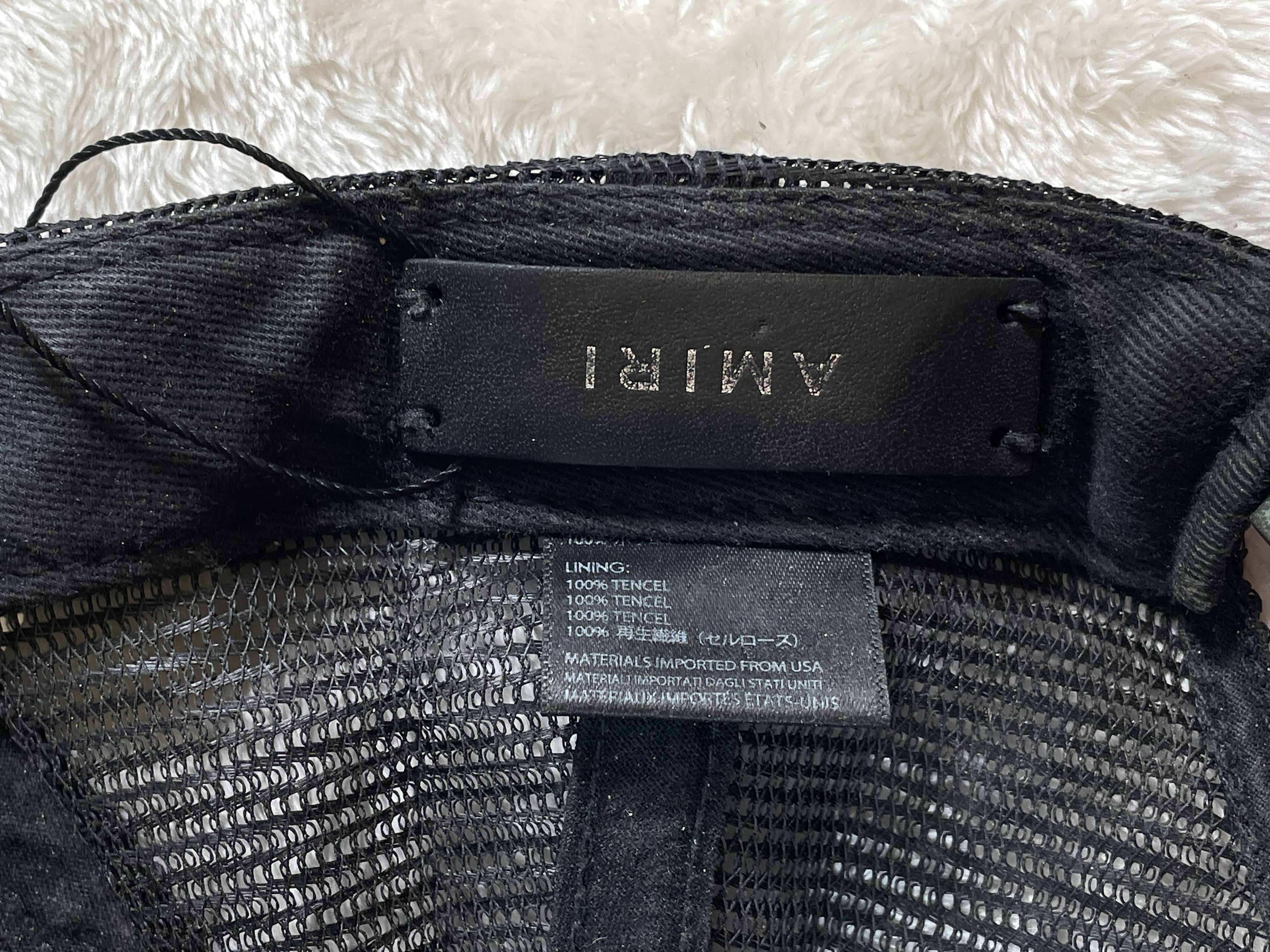 Amiri Embroidered Floral Logo Black Hat