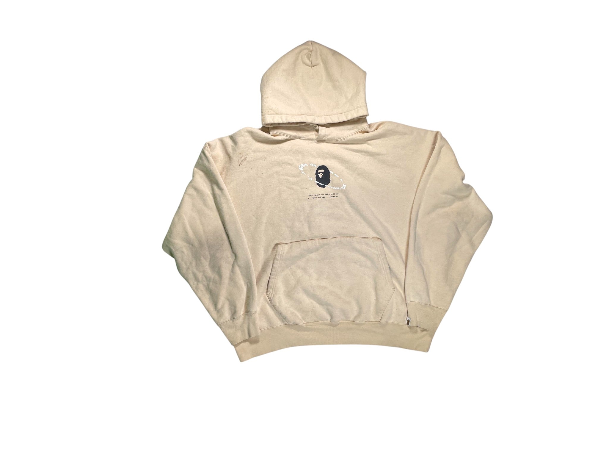 Bape Ape Head Logo Tan Hoodie