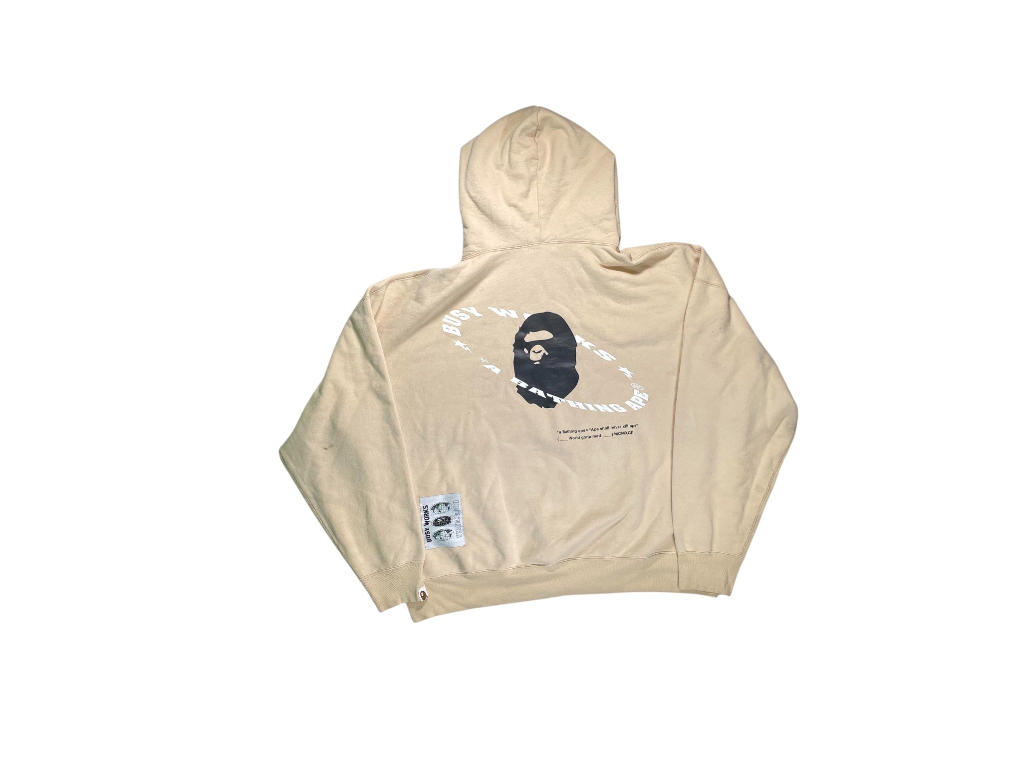 Bape Ape Head Logo Tan Hoodie