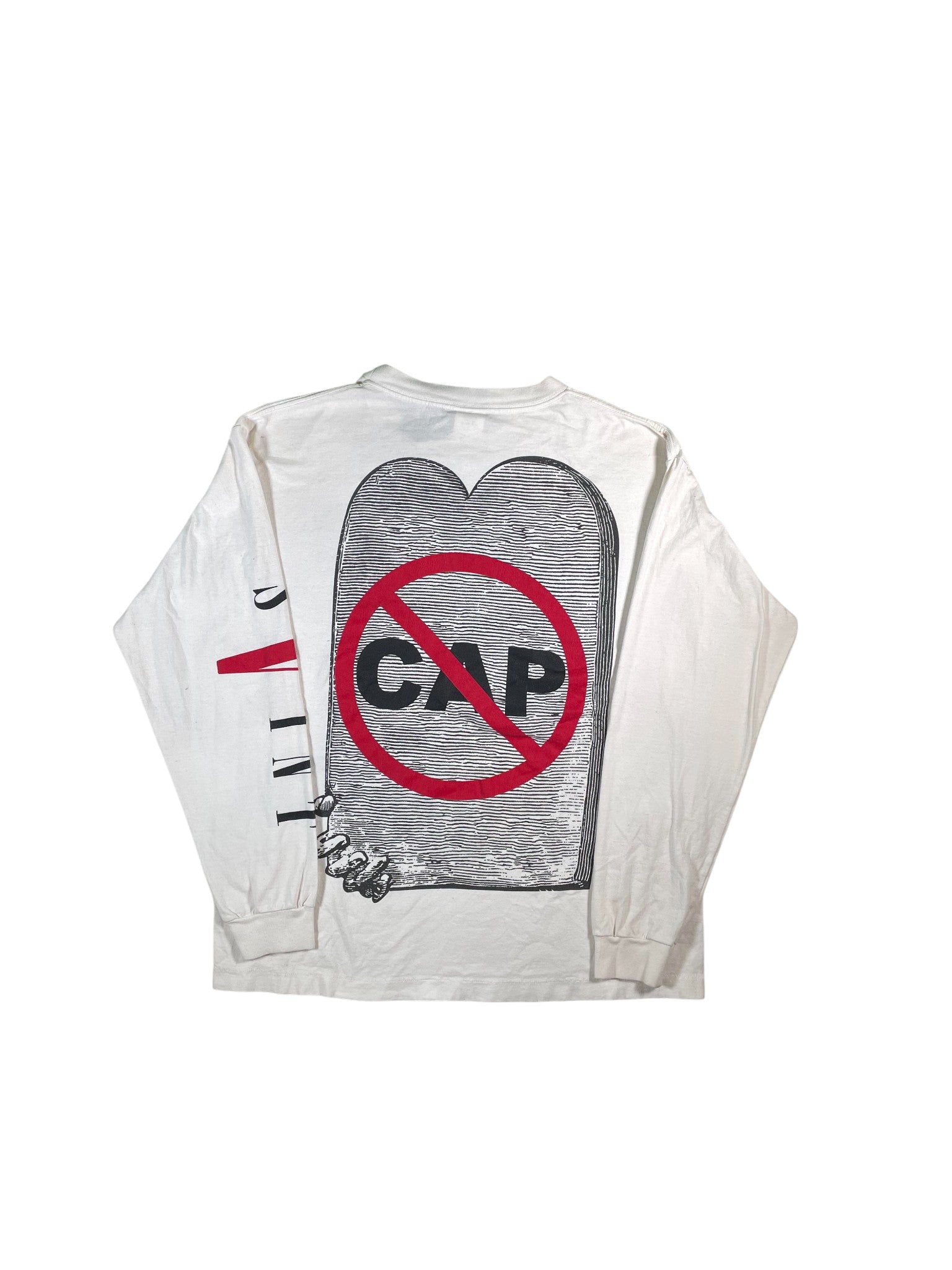 Saint Michael x Vlone Jesus RIP White & Red Long Sleeve