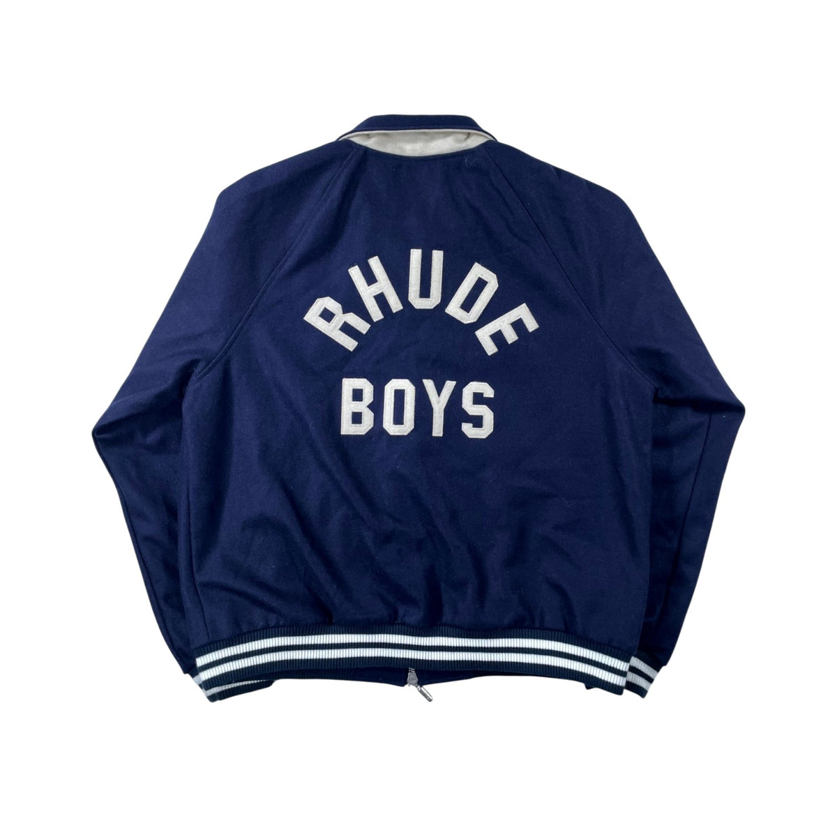 Rhude Boys Navy & Cream Varsity Jacket