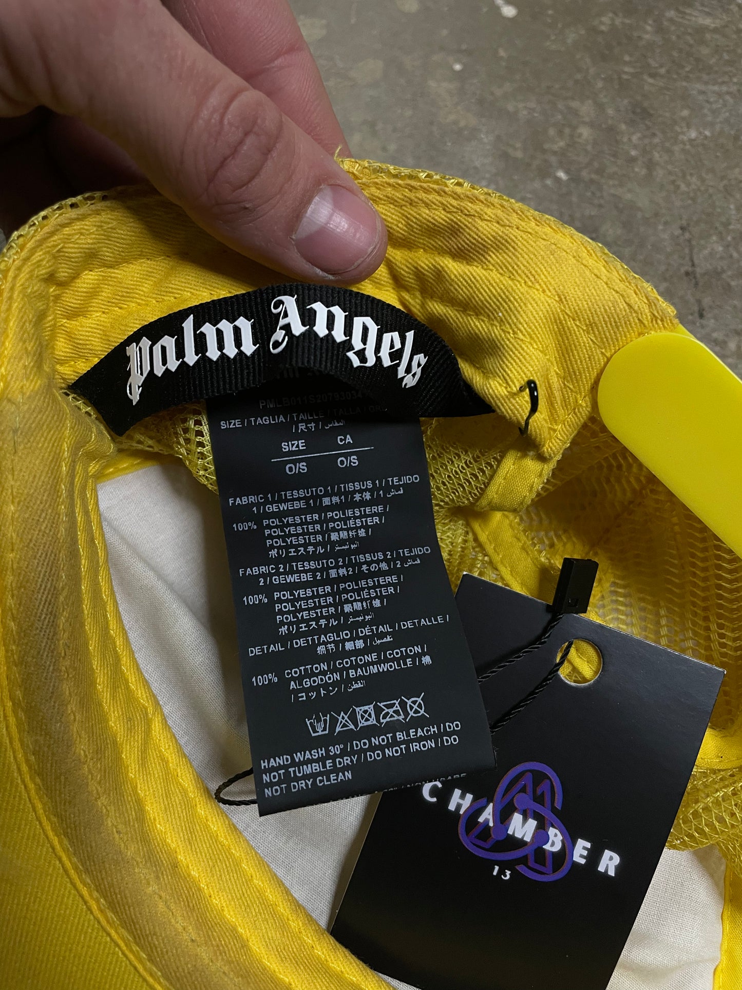 Palm Angels Cap White Yellow Used OS