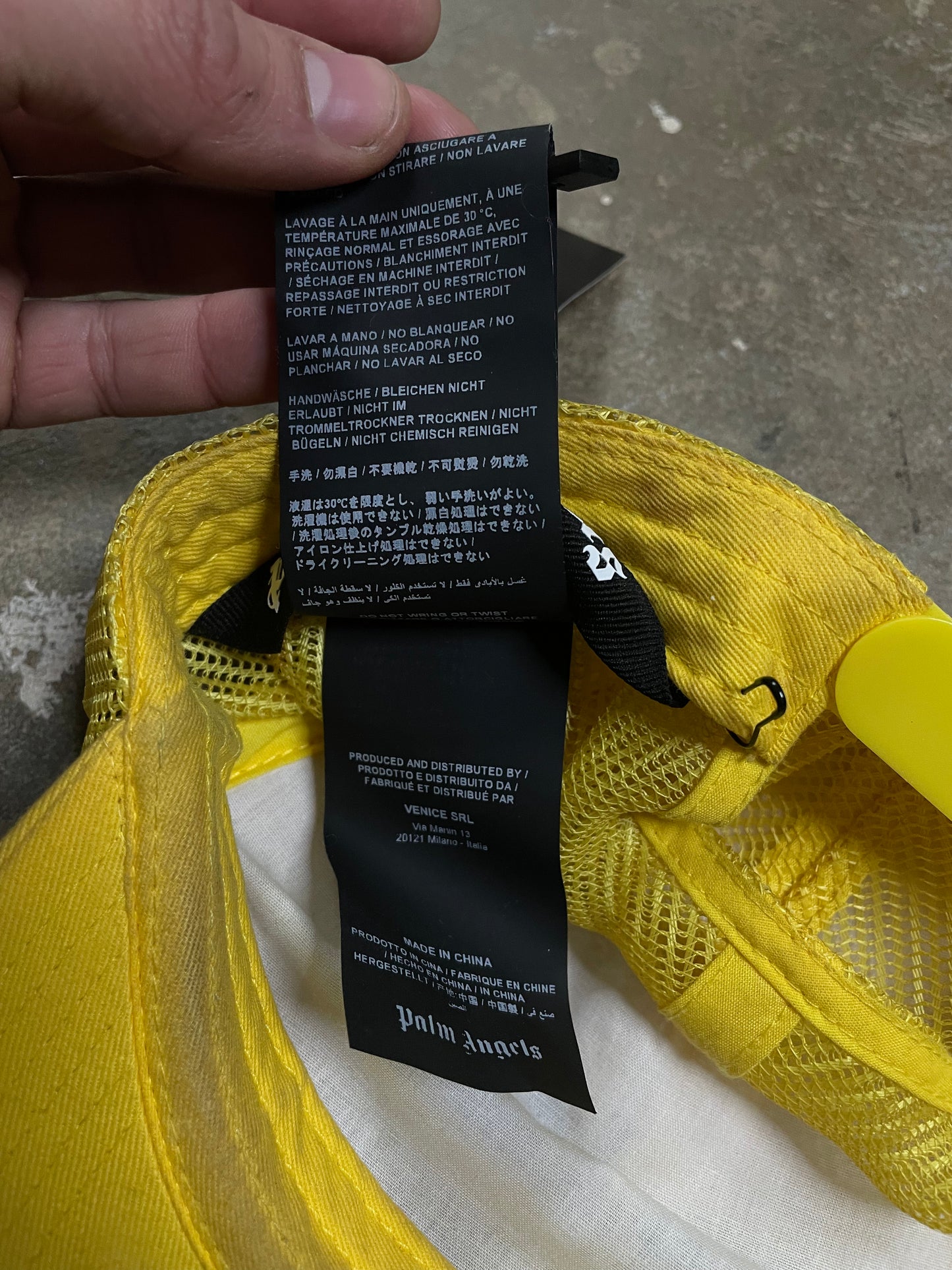 Palm Angels Cap White Yellow Used OS