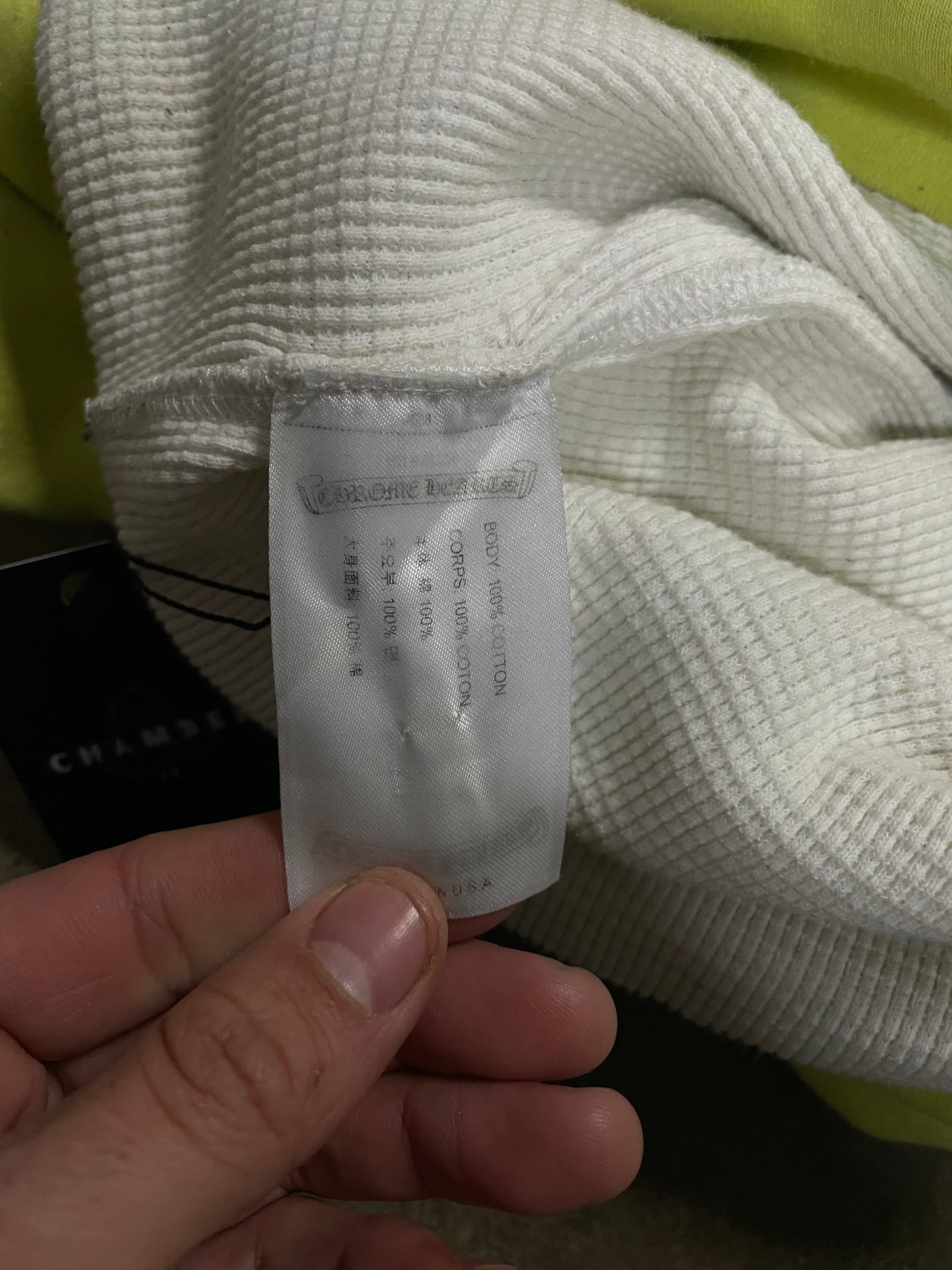 Chrome Hearts Matty Boy Link Thermal Zip Up (Missing Zip) Used Small